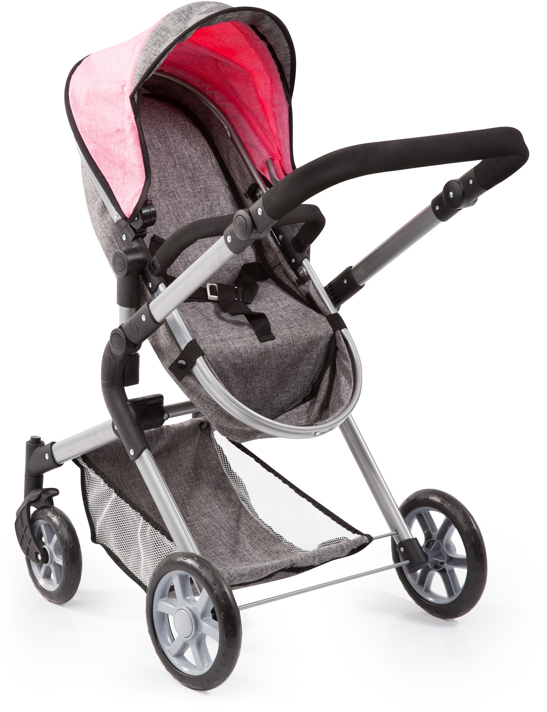 Bayer Kombi-Puppenwagen »City Neo, Grau/Rosa«