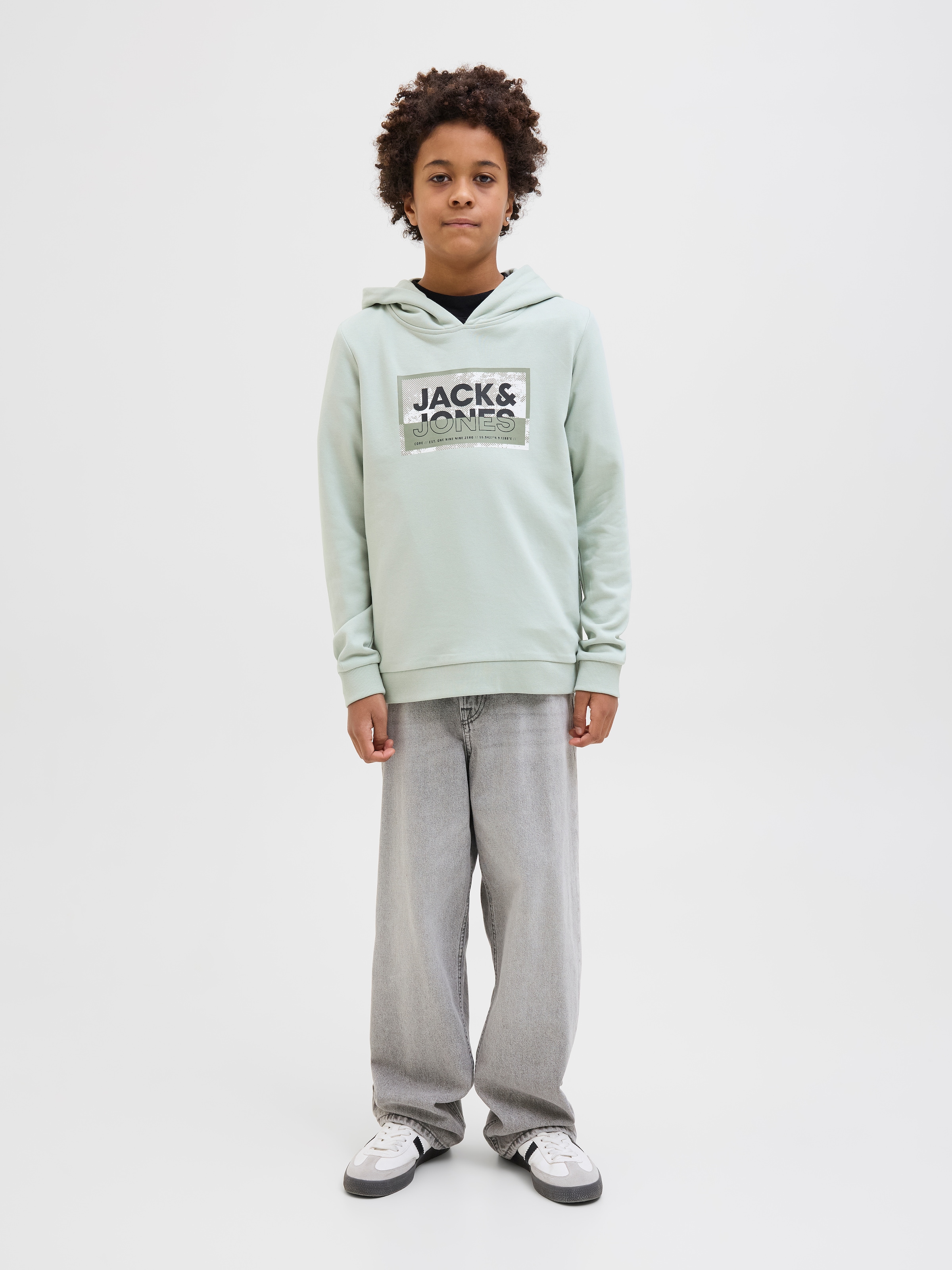 Jack & Jones Junior Hoodie »JCOLOGAN SS24 PRINT SWEAT HOOD SN JNR«