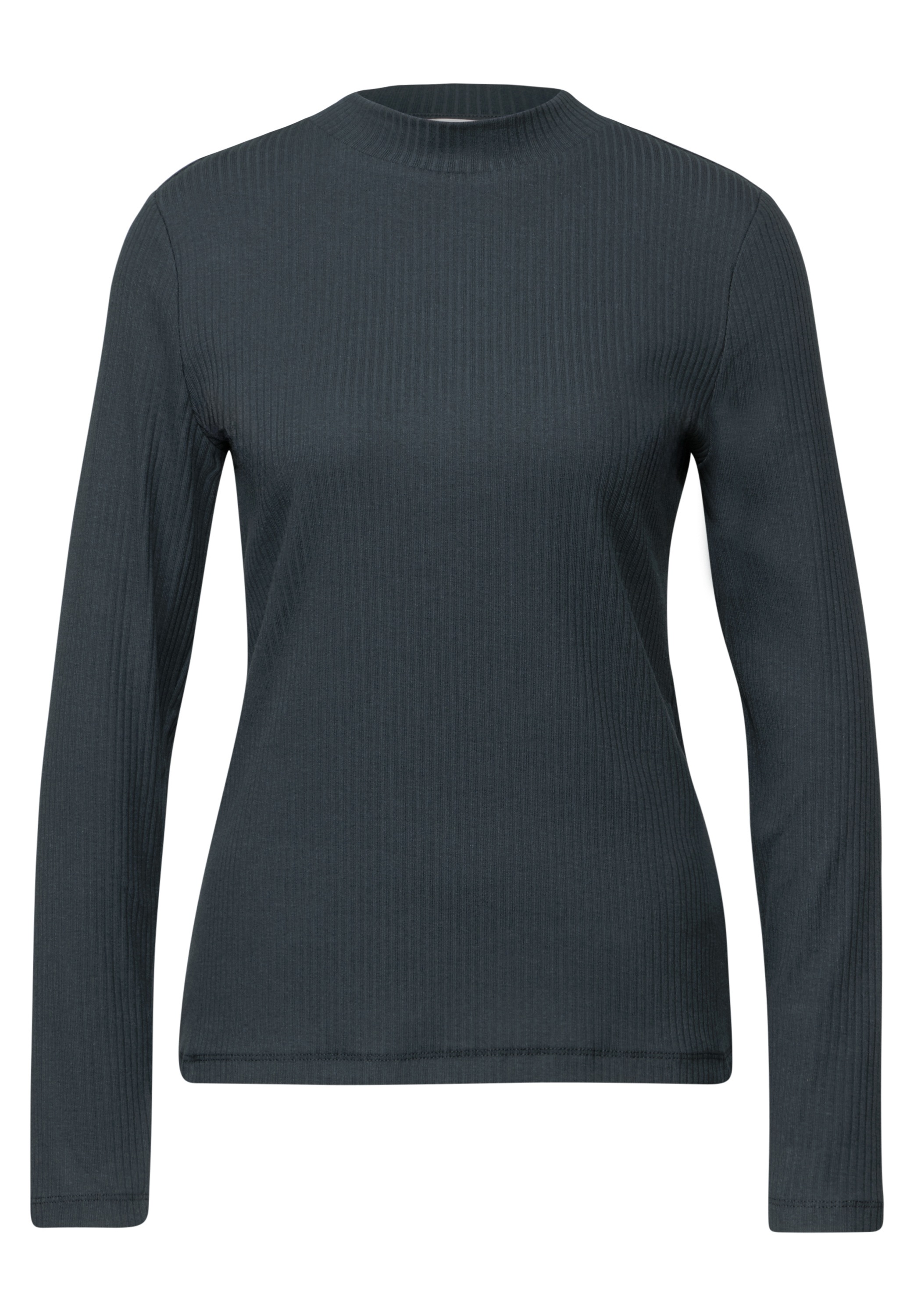 STREET ONE Langarmshirt, aus Baumwolle mit Stretchante