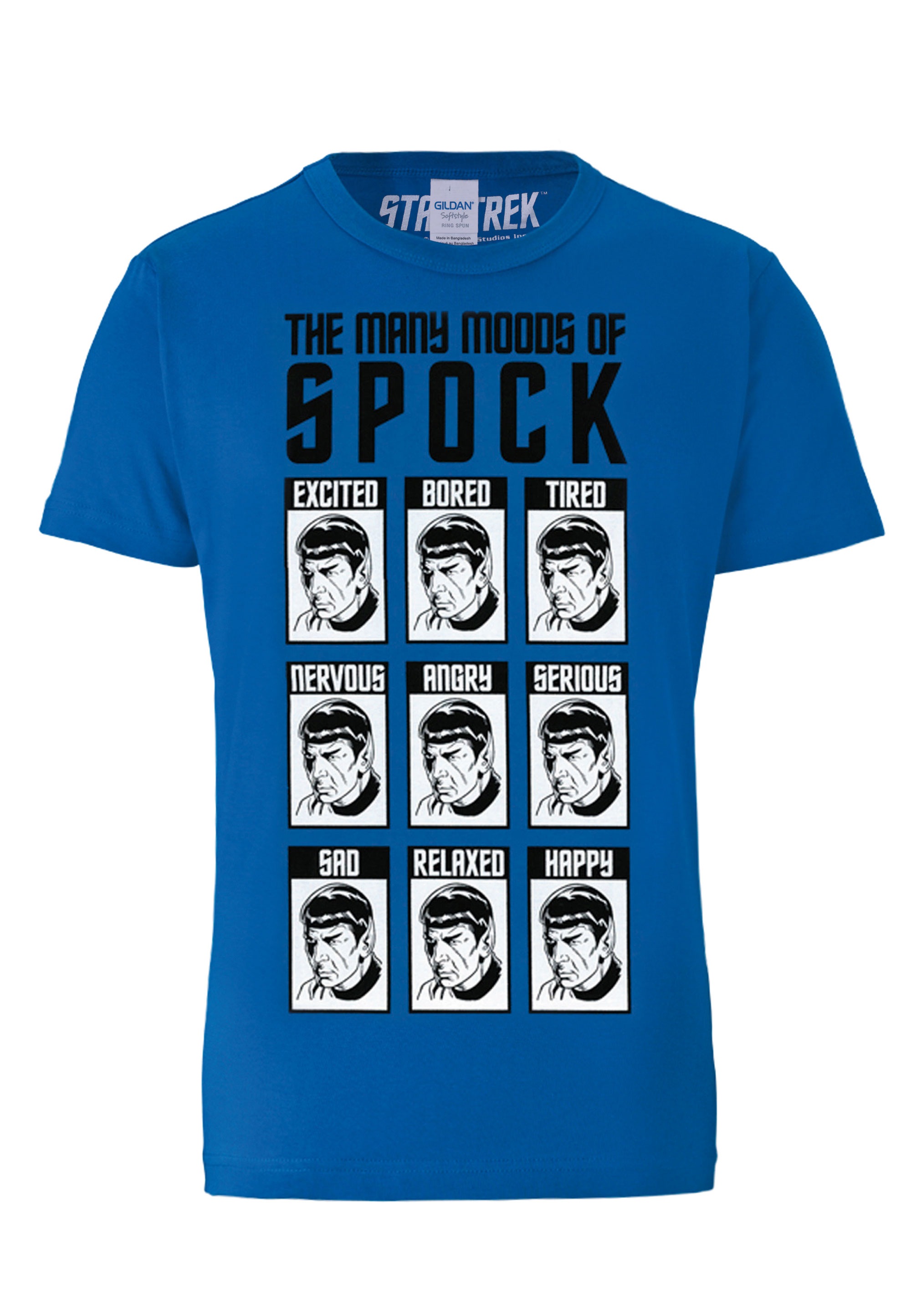 LOGOSHIRT T-Shirt »Star Trek - Moods of Spock«, mit großem Spock Moods-Logo
