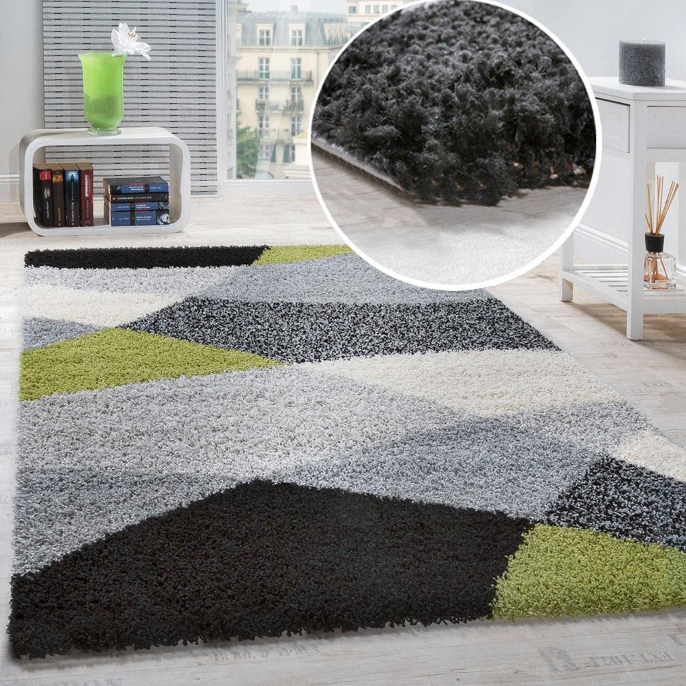 Paco Home Hochflor-Teppich "Mango 308" rechteckig 34 mm Höhe weicher Shaggy günstig online kaufen