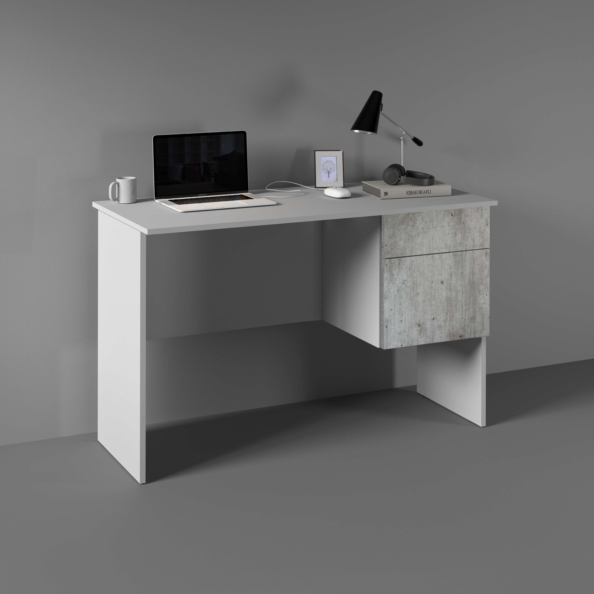 INOSIGN Schreibtisch »Coro, kleiner Computertisch, Bürotisch«, mit 1 Tür & 1 Schublade, Breite 110 cm, Made in Italy