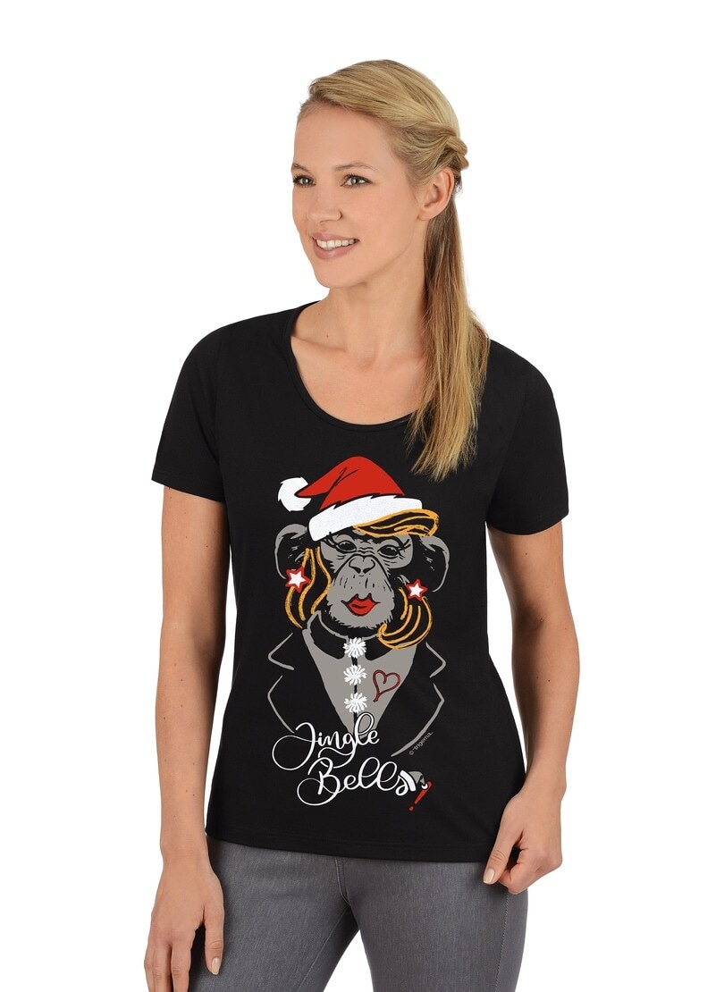 Trigema T-Shirt »TRIGEMA T-Shirt mit bestellen BAUR | für Weihnachts-Motiv«