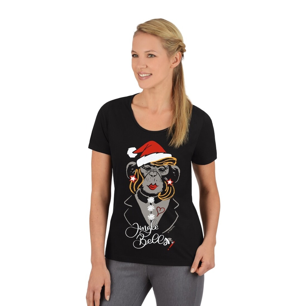 Trigema T-Shirt »TRIGEMA T-Shirt mit Weihnachts-Motiv«