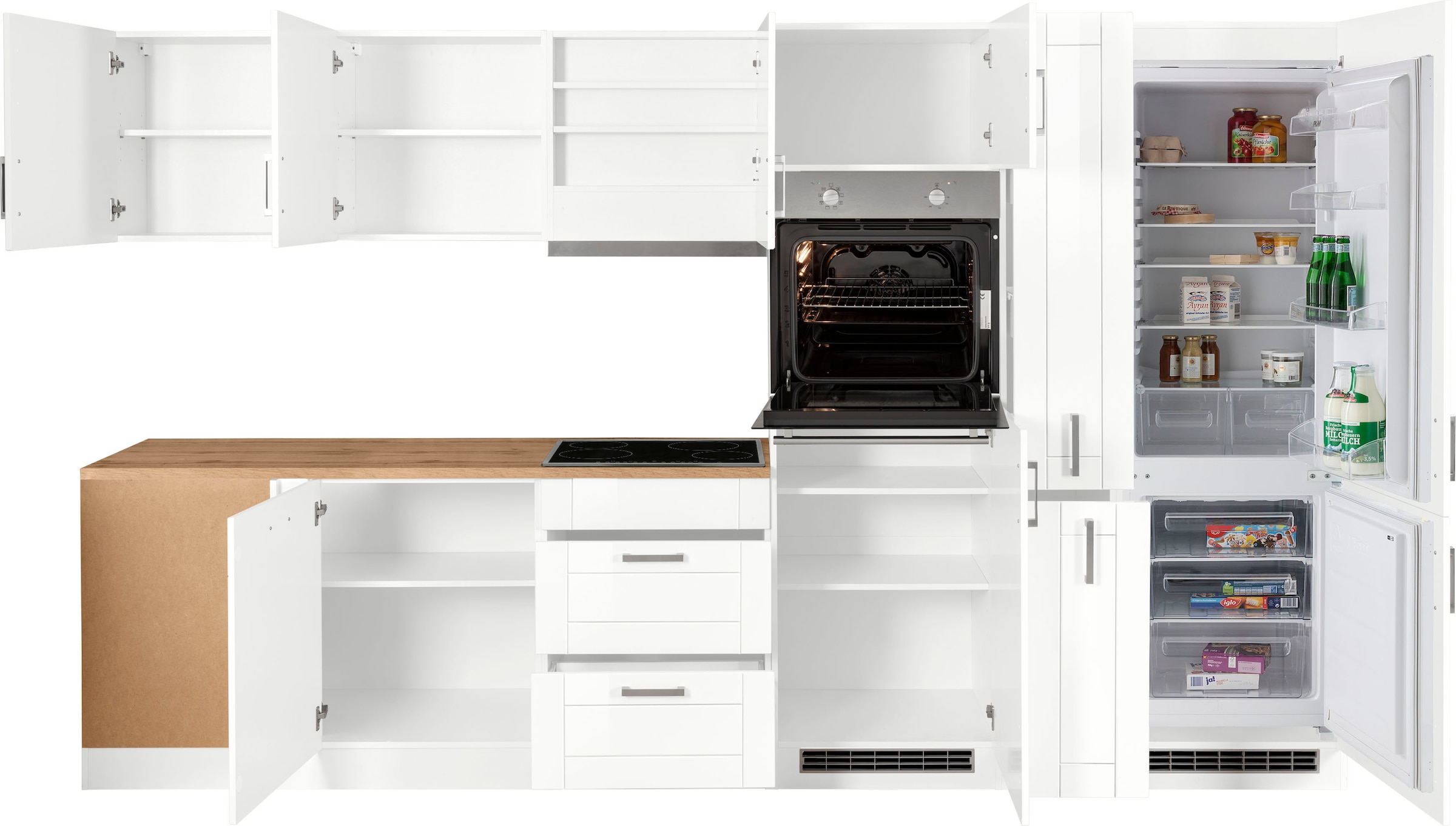 KOCHSTATION Winkelküche »KS-Tinnum«, mit E-Geräten, Stellbreite 240/330 cm