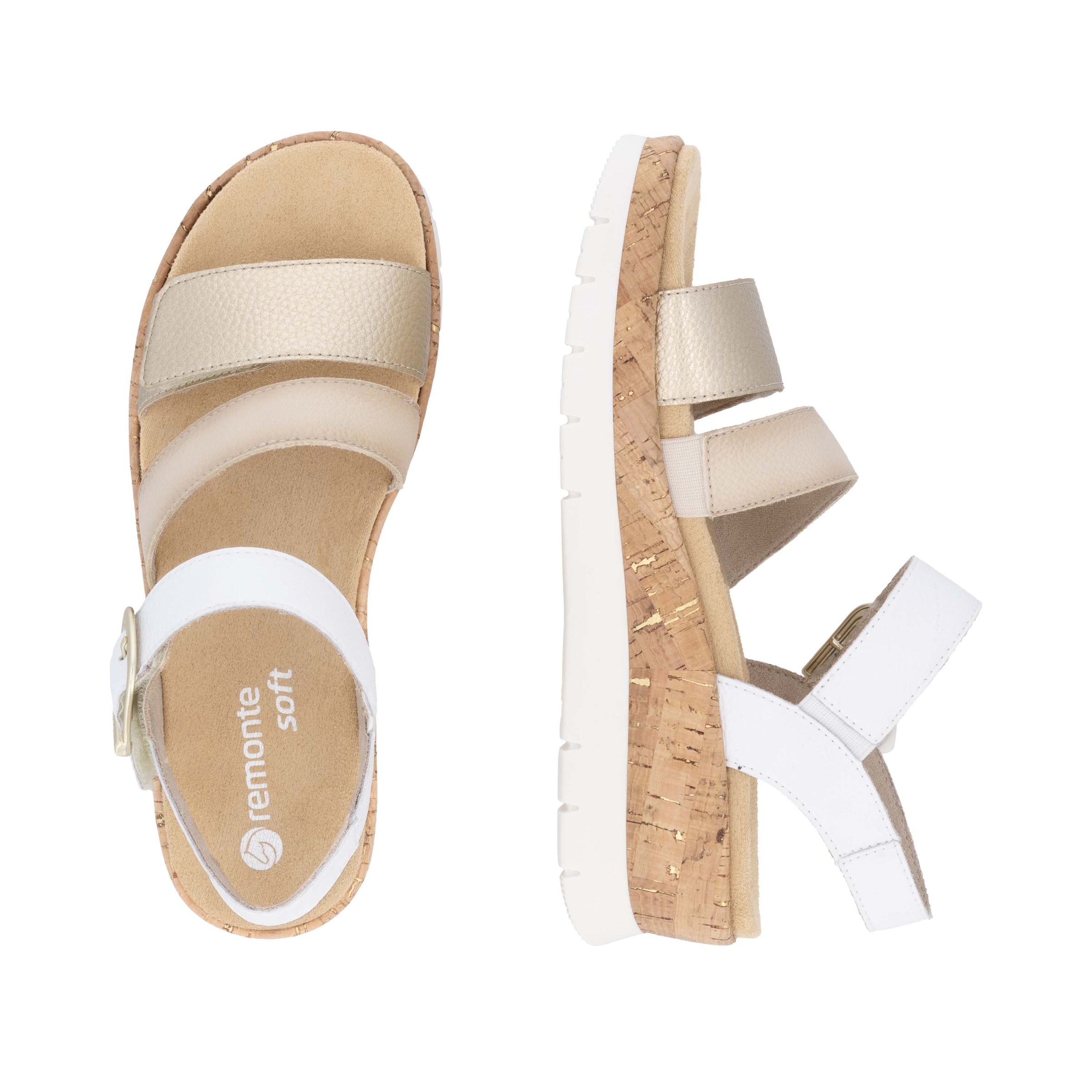 Remonte Keilsandalette, Riemchensandale, Sommerschuh, Bequemschuh mit Zierschnalle