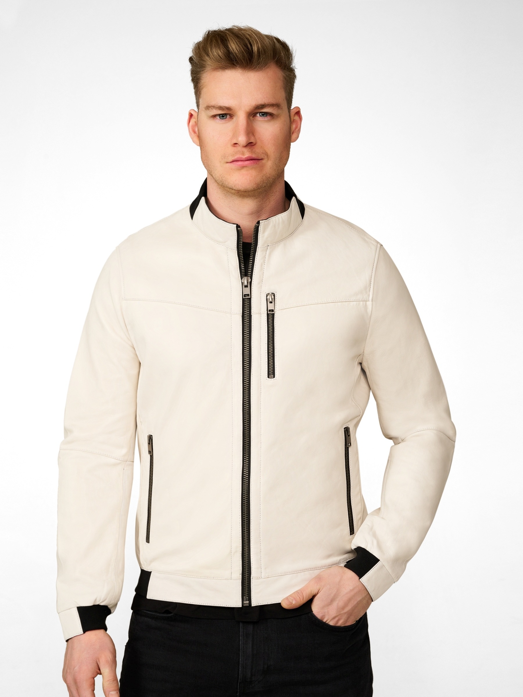 RICANO Blouson »Lederjacke Durano« ohne Kapuze Handgefertigt aus echtem Leder