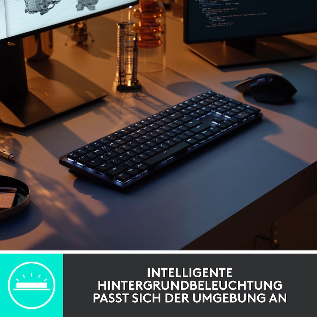 Logitech Tastatur »MX Mechanical TACTILE«, (Ziffernblock-Fn-Tasten-USB-Anschluss)