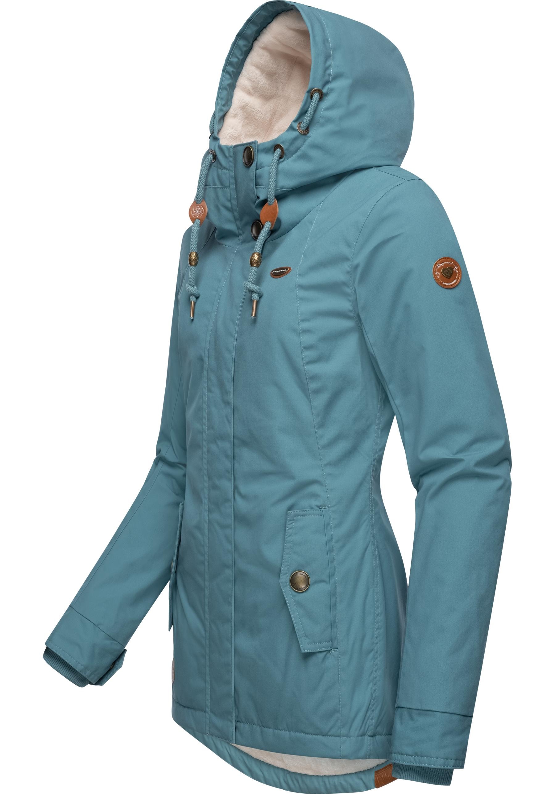 Ragwear Winterjacke »Monade«, mit Kapuze, Damen Winterparka mit Kapuze und m. Fleece gefüttert