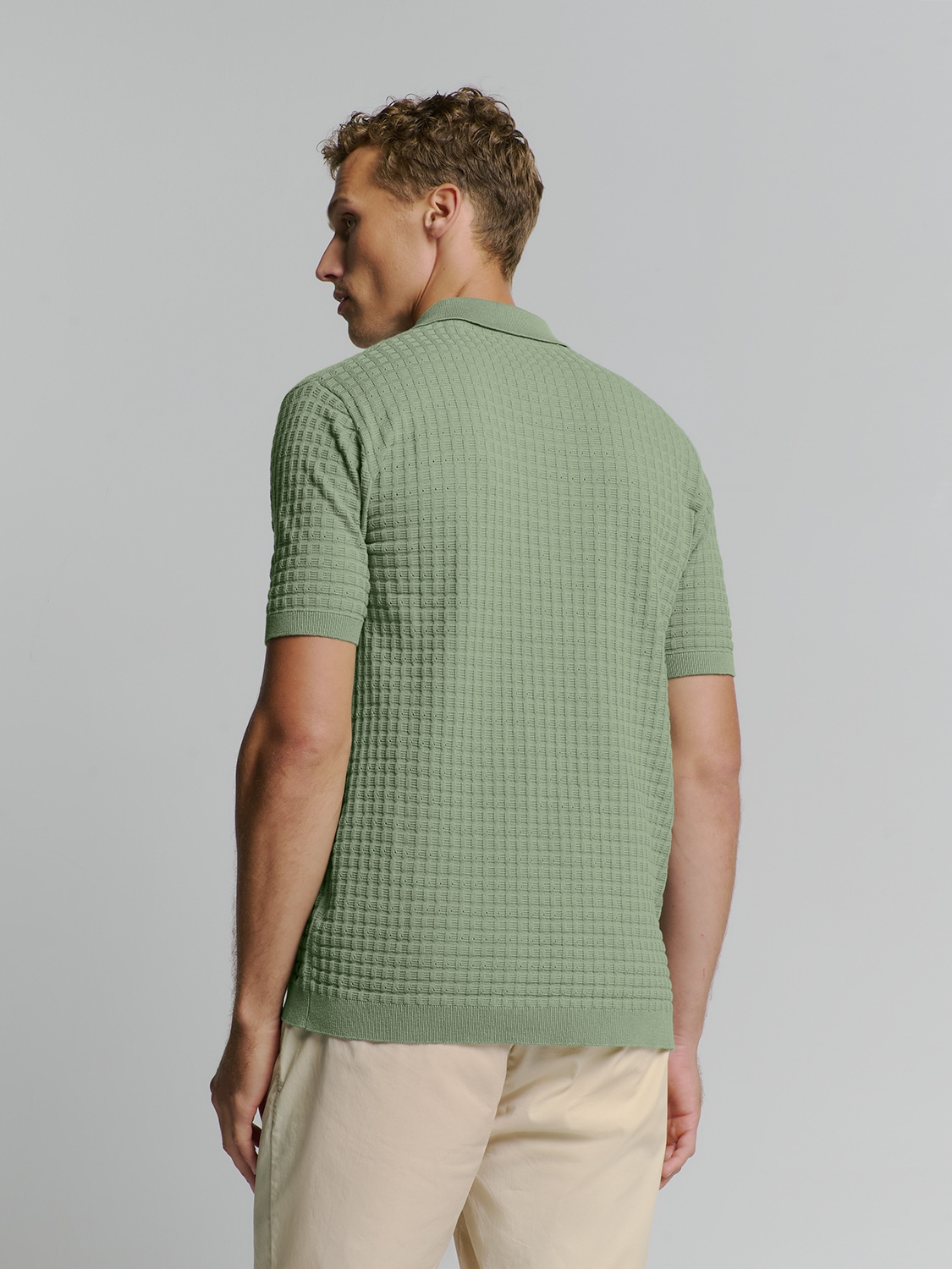 NO EXCESS T-Shirt »No Excess Poloshirt mit kurzen Ärmeln«