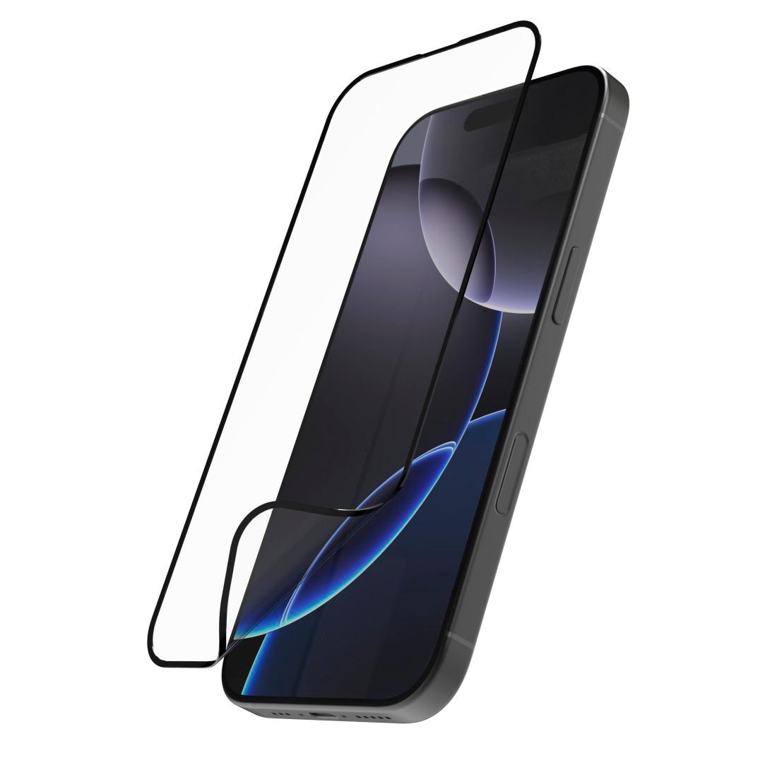 Hama Displayschutzglas »Displayschutz für iPhone 16 Pro (Panzerglasfolie, D3O, Montagehilfe)«, für iPhone 16 Pro