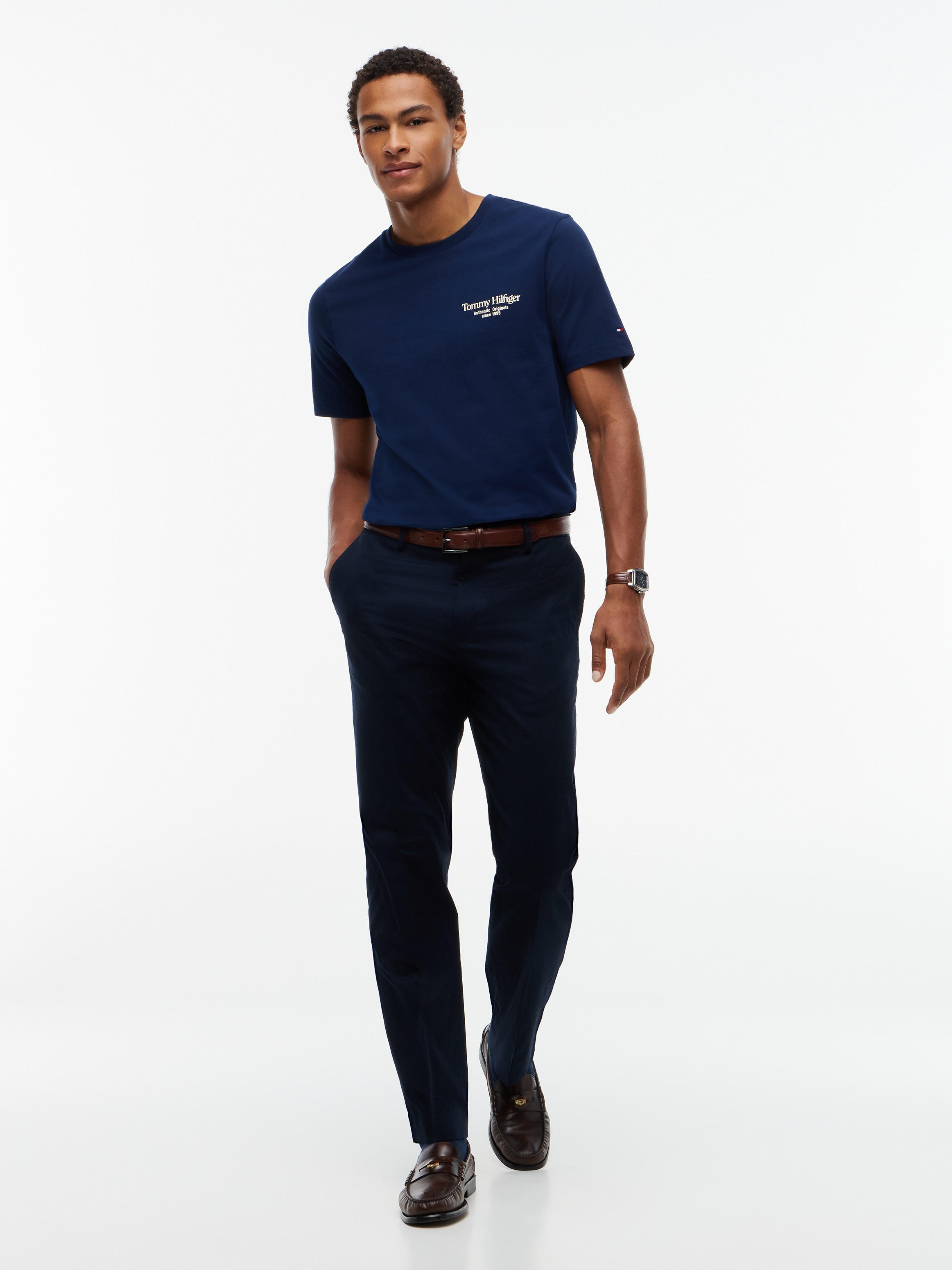 Tommy Hilfiger T-Shirt »BACK TEXT SEASONAL GRAPHIC« Jersey, normale Passform