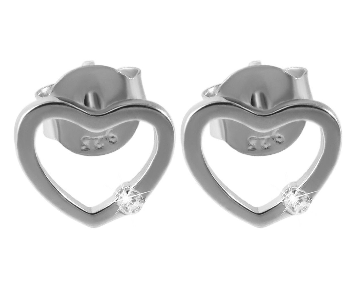 Paar Ohrhänger ADELIA´S "Damen Ohrringe – Ohrstecker aus 925 Silber mit Zirkonia", Damen, Gr. Damen, Silber 925 (Sterlingsilber), silber, Ohrringe, Zum Verschenken – ideal zum Muttertag 2