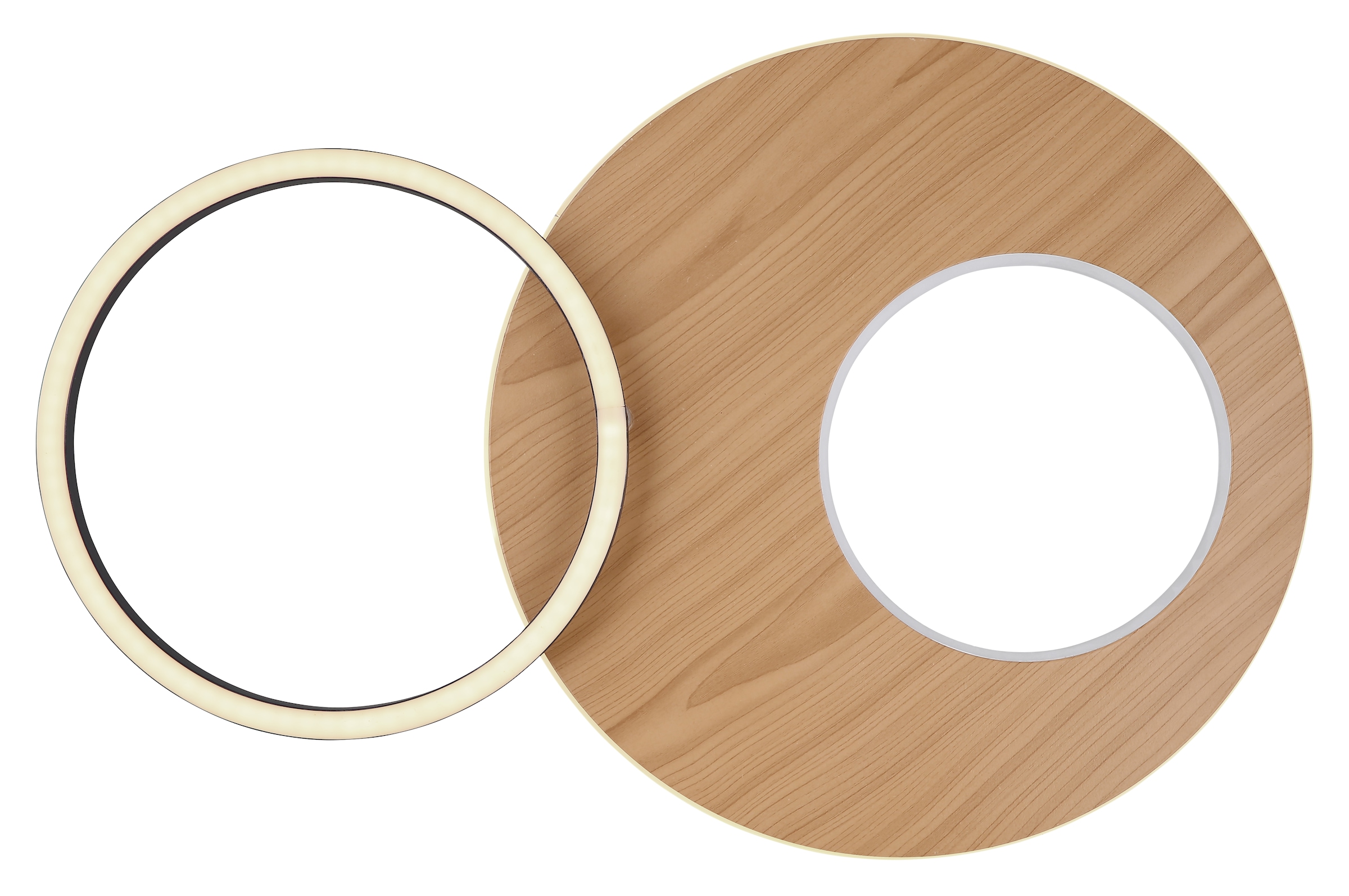 GLOBO LIGHTING LED Deckenleuchte »FORSI«, Leuchtmittel LED-Modul | LED fest integriert, Deckenlampe/Wohnzimmer/Schlafzimmer/modern/Holz