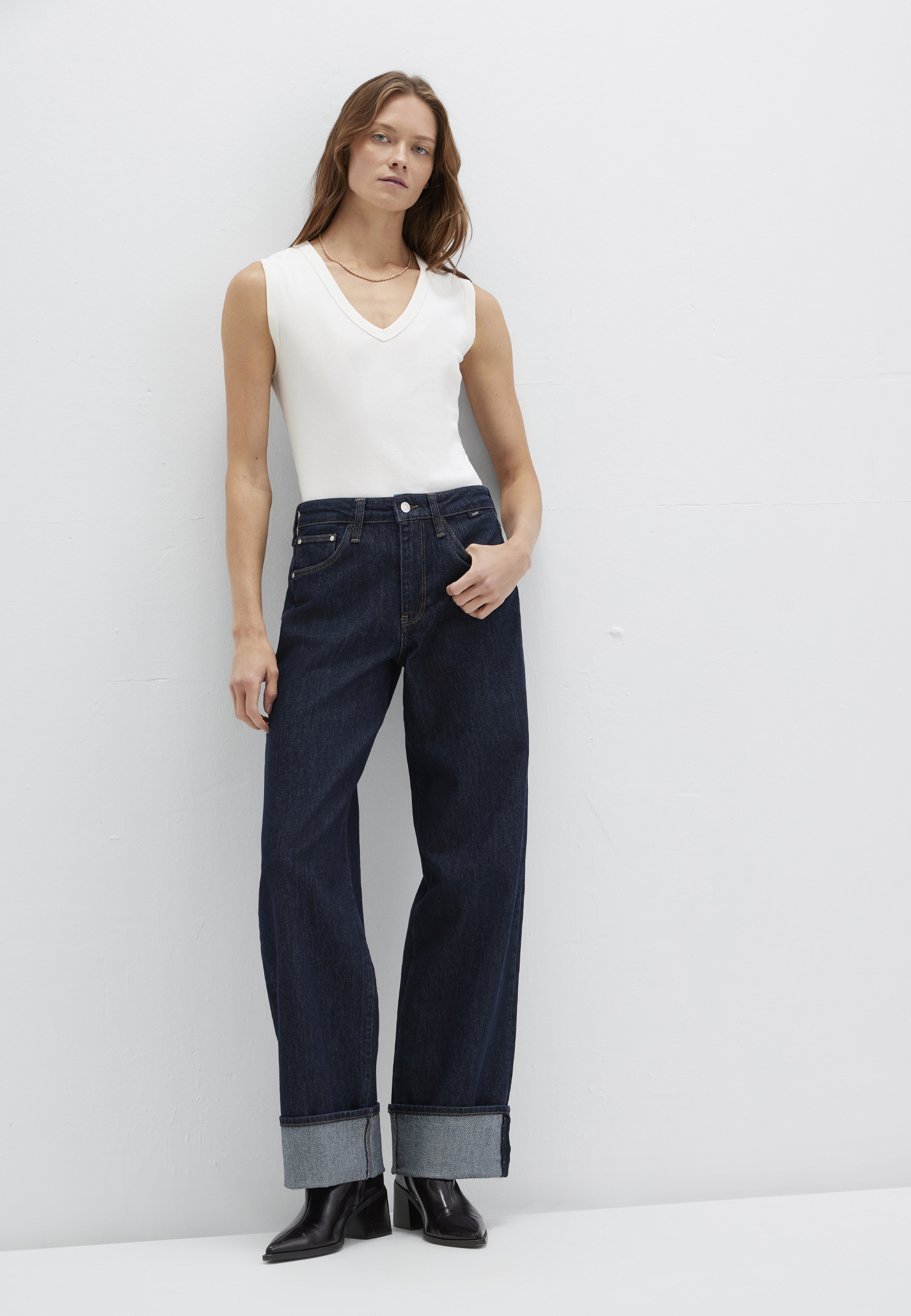 Mavi Weite Jeans "SANDRA" Cuffed Wide Leg günstig online kaufen