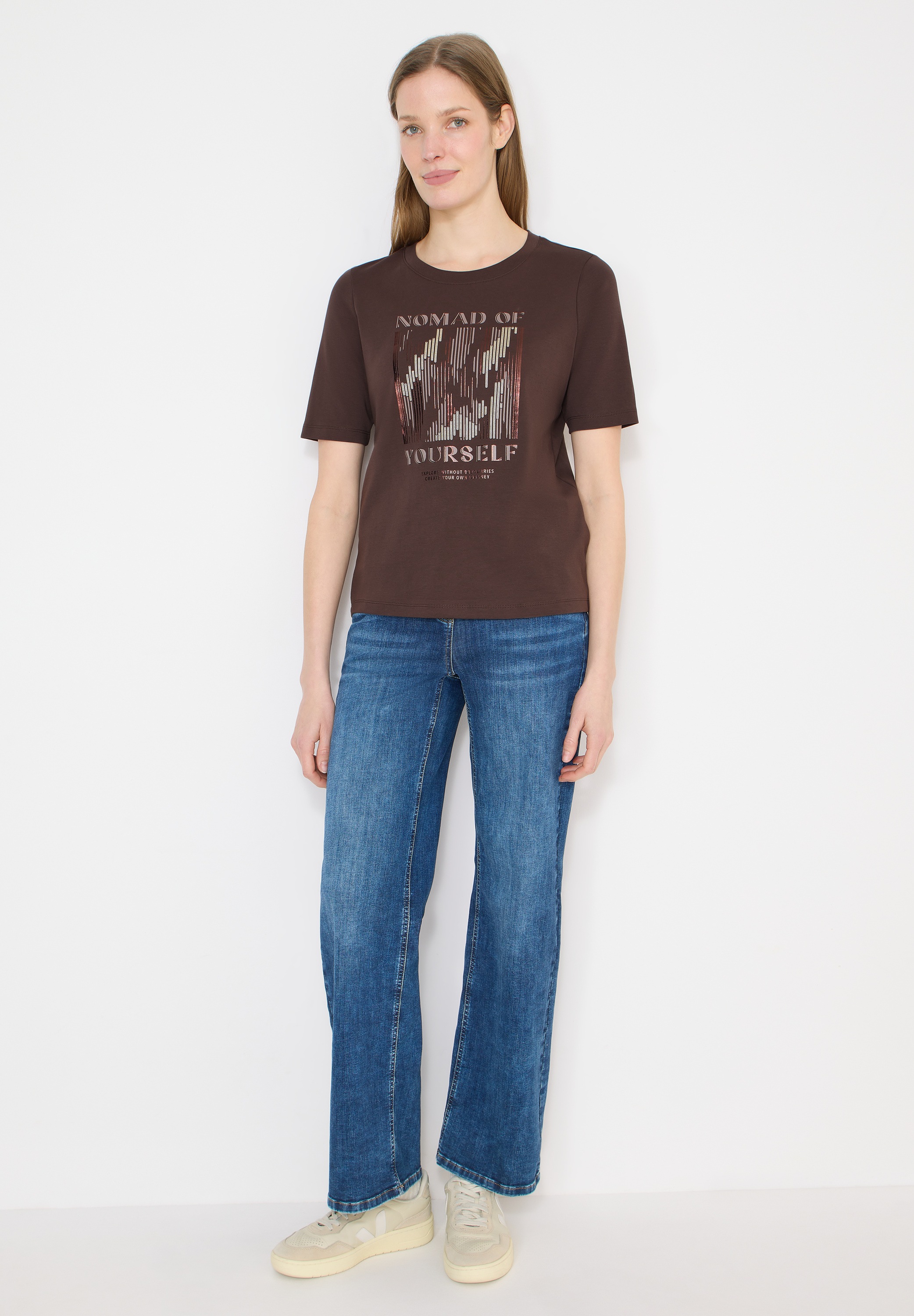 Cecil Print-Shirt mit Wording und Print