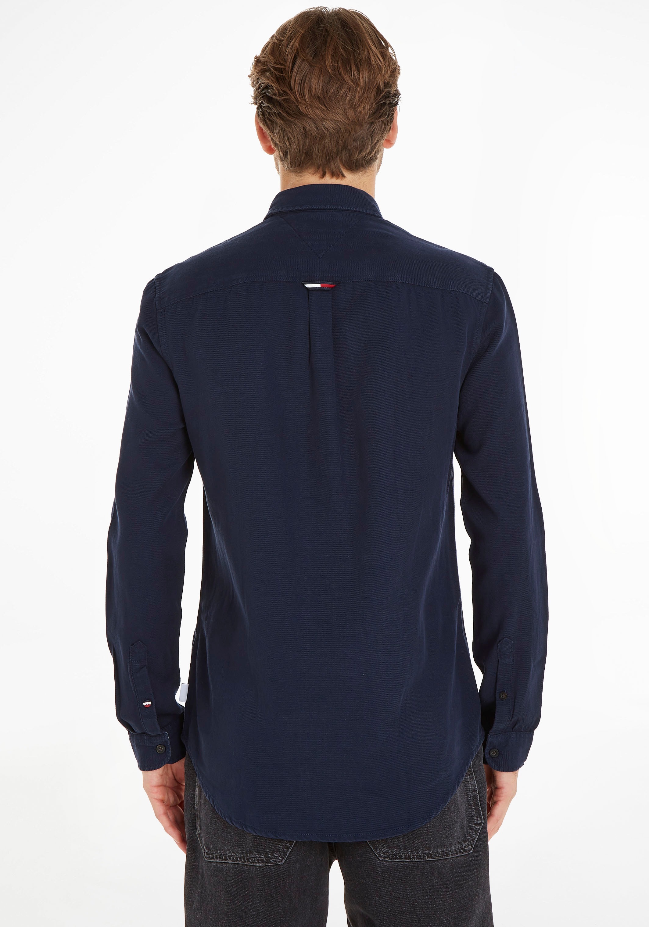 Tommy Jeans Langarmhemd durchgehender kaufen REG BAUR | SHIRT«, mit ESSENTIAL »TJM Knopfleiste ▷