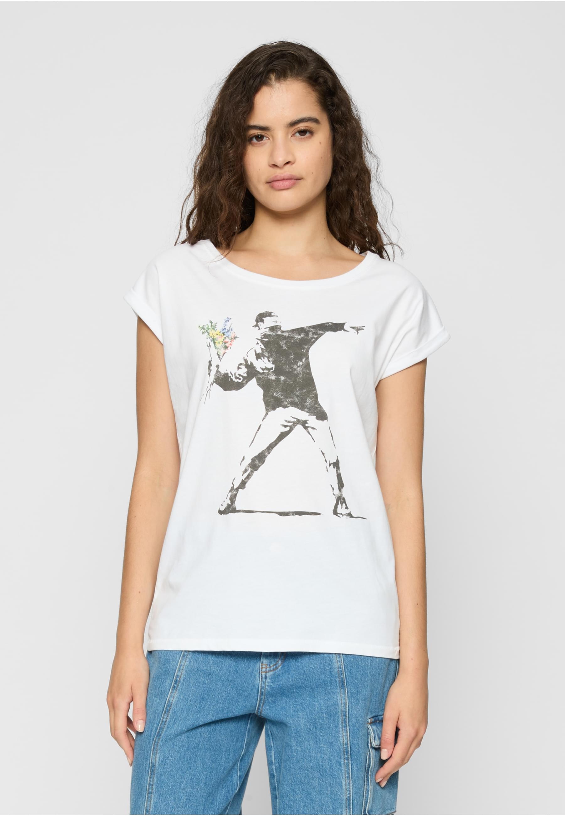 Merchcode T-Shirt »Merchcode Damen Ladies Flower Bomb T-Shirt«, (1 tlg.)