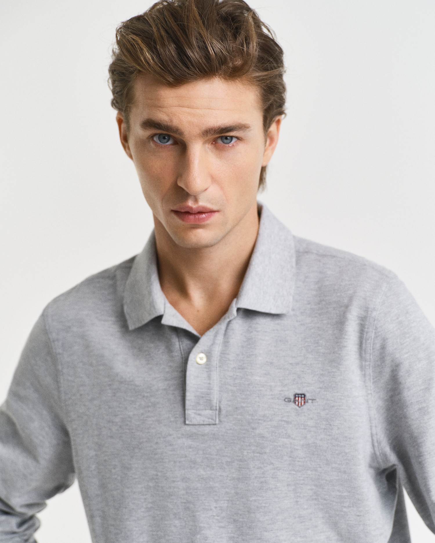 Gant Poloshirt »REG SHIELD LS PIQUE RUGGER«, mit Logotickerei auf der Brust