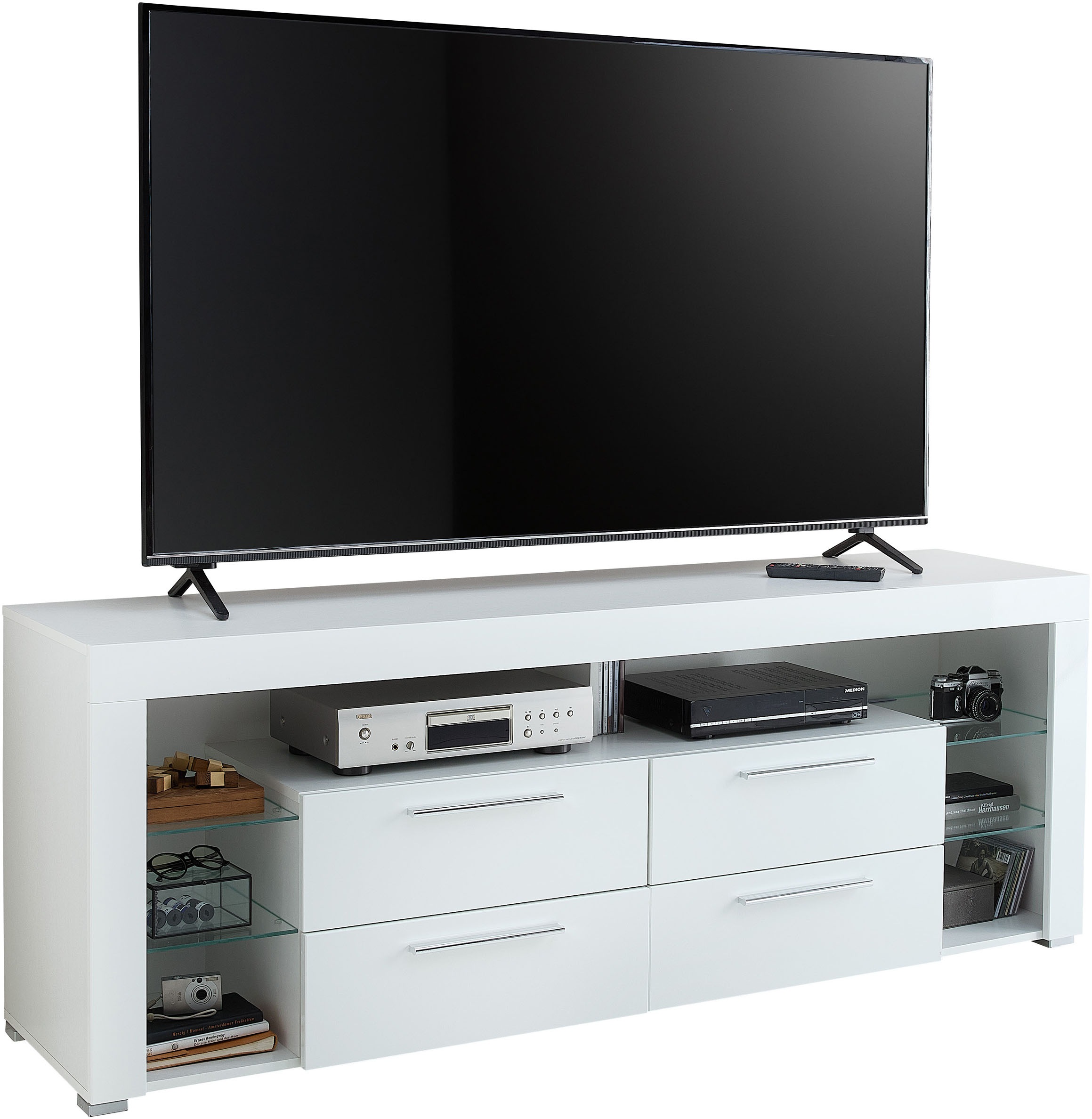 Stolkom TV-Schrank "Goal", 4 Schubkästen, 6 offenen Fächern, Stellmaß 179/6 günstig online kaufen