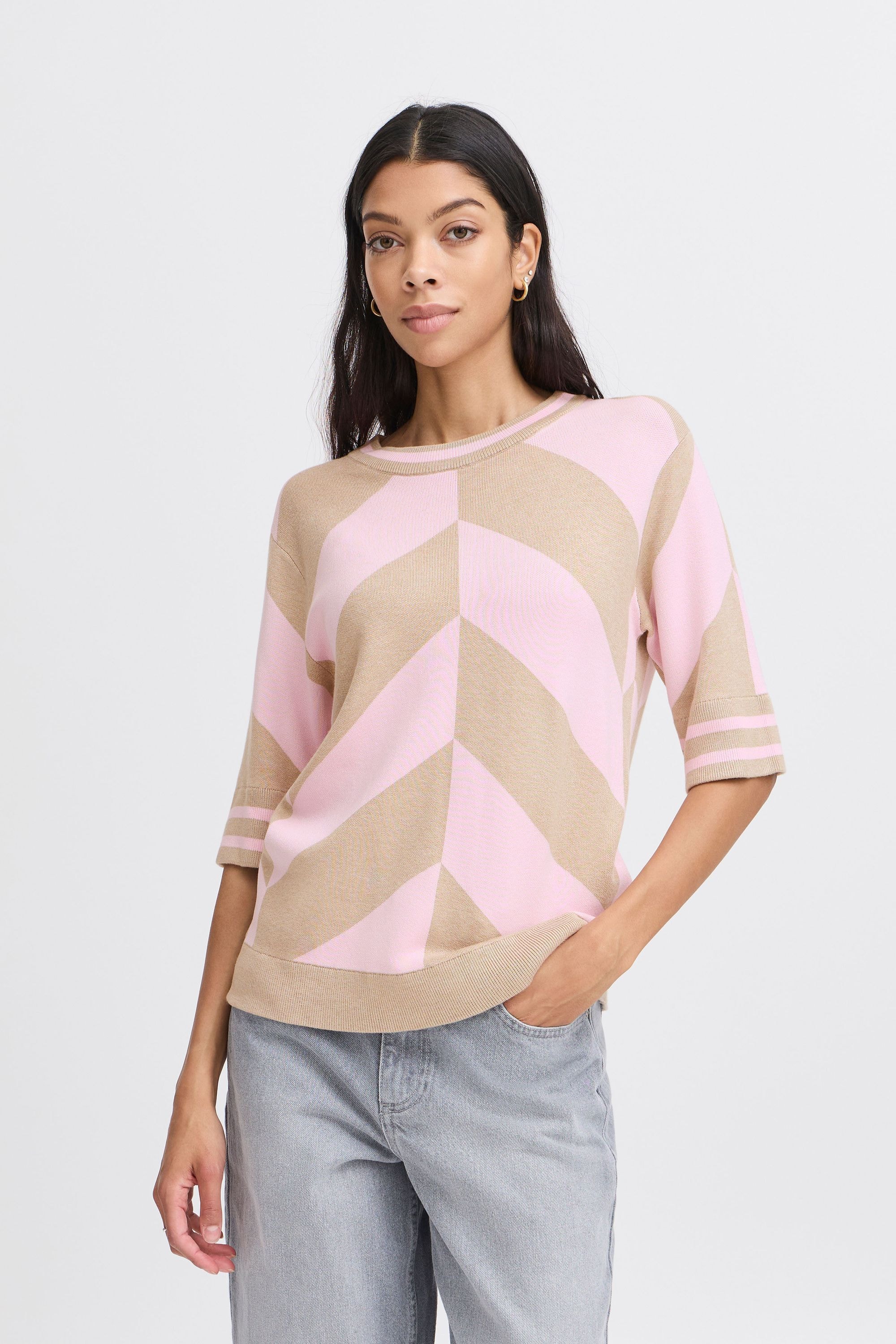 b.young Strickpullover »Strickpullover BYMMMORLA SS GEOMETRIC«