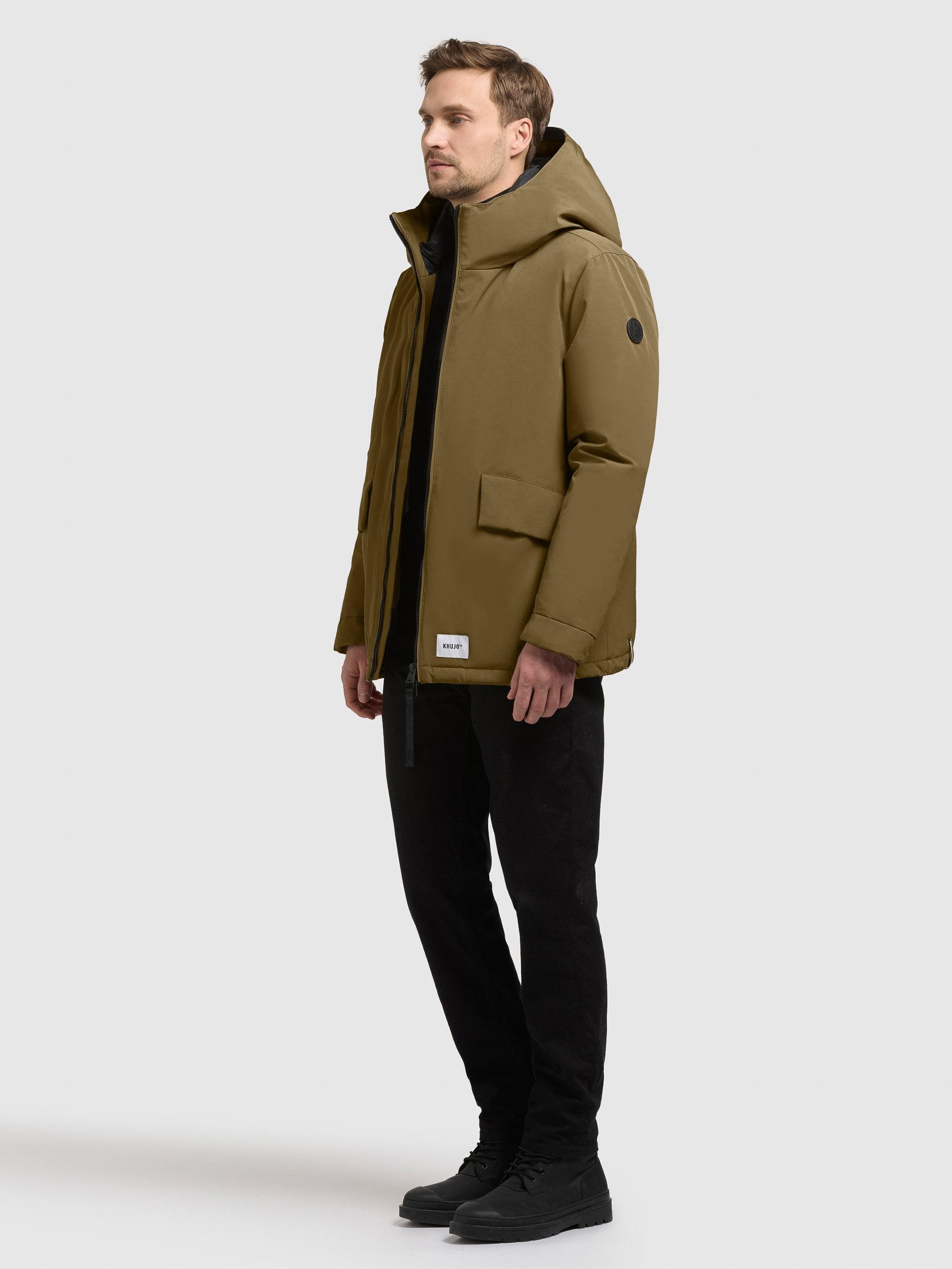 khujo Outdoorjacke »Oreg« mit Kapuze Modische Herren Winterjacke mit großen Pattentaschen