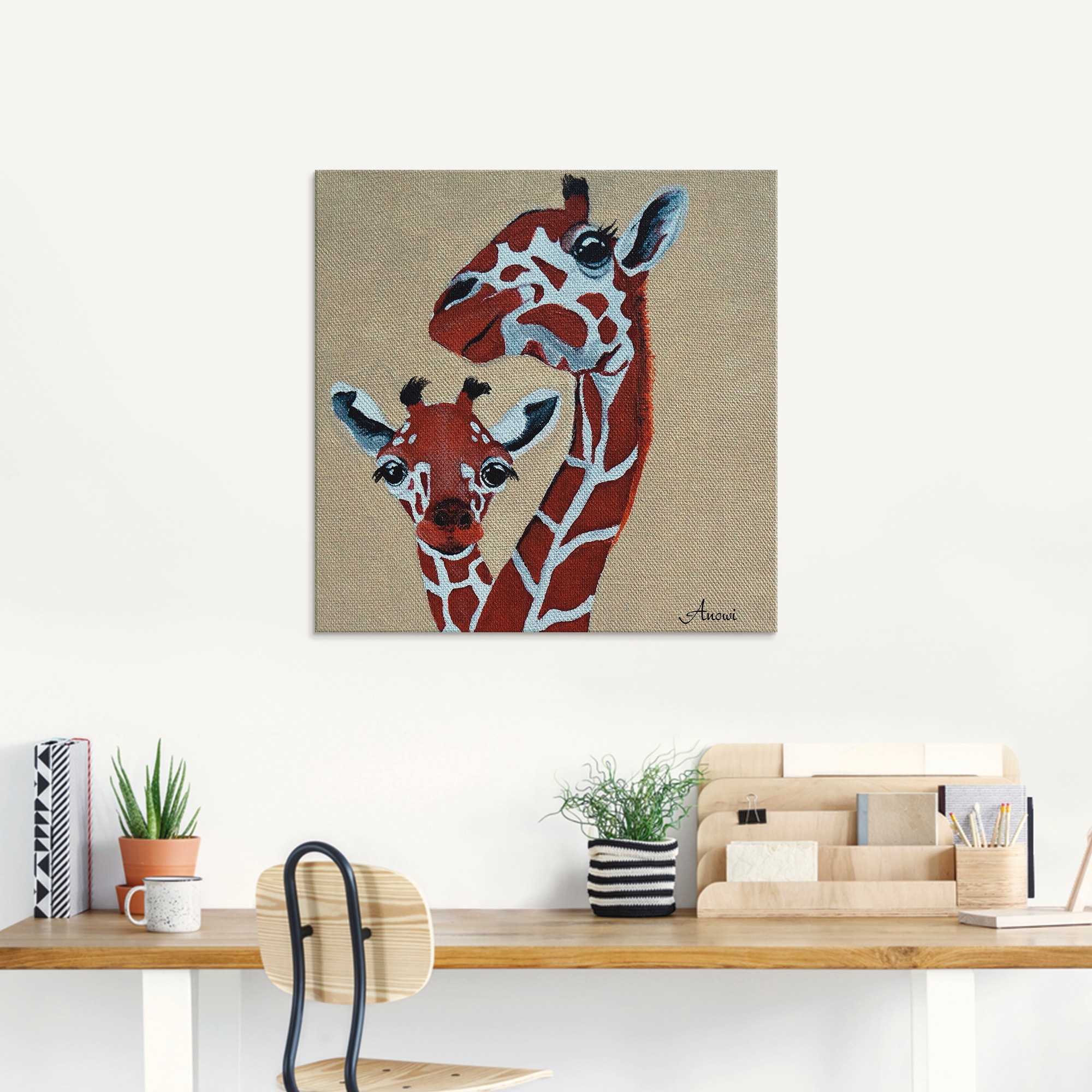 Artland Glasbild "Giraffen", Wildtiere, (1 St.), in verschiedenen Größen günstig online kaufen