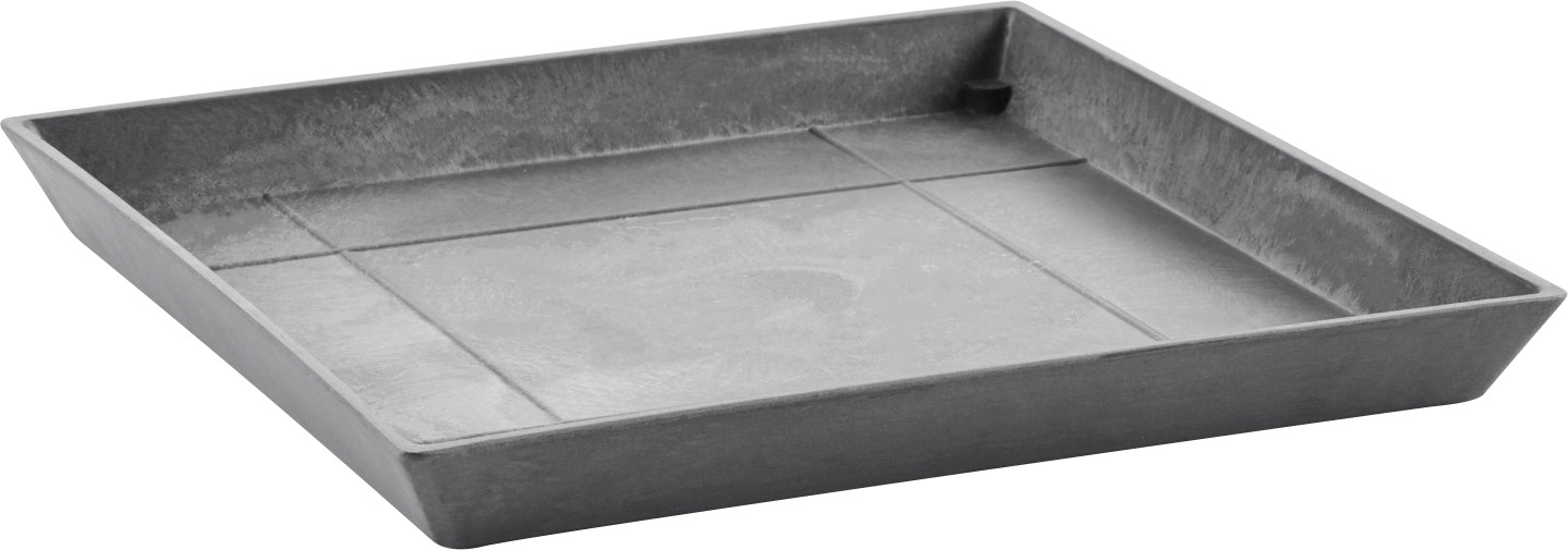 ECOPOTS Blumentopfuntersetzer "SQUARE SAUCER Grey", BxTxH: 43x43x3,5 cm