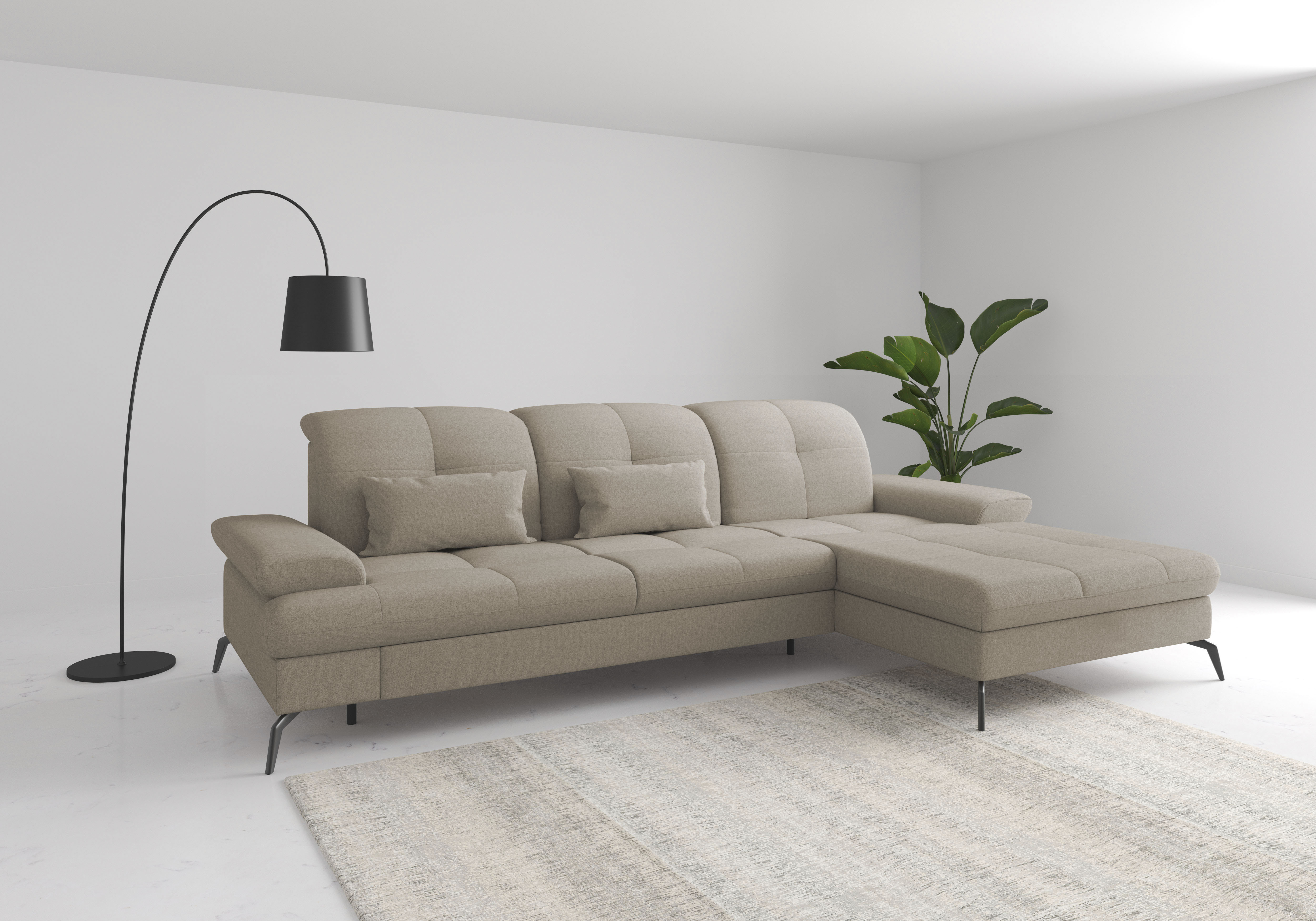 sit&more Ecksofa "Amica, L-Form, inkl. Sitztiefenverstellung & Armteilverstellung" wahlweise mit Schlaffunktion, Bettkasten und Kopfteilverstellung