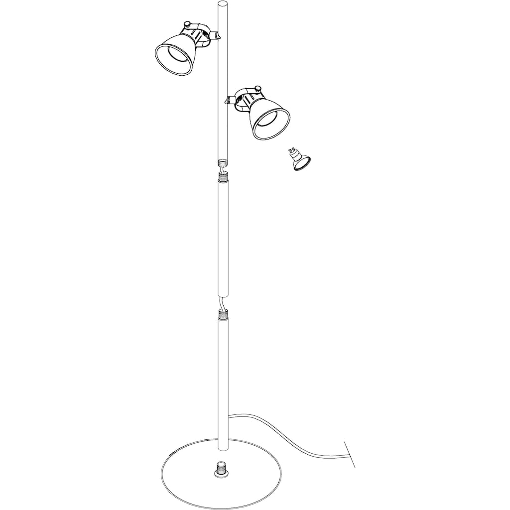 EGLO LED Stehlampe »TASCHIN«, 2 flammig-flammig