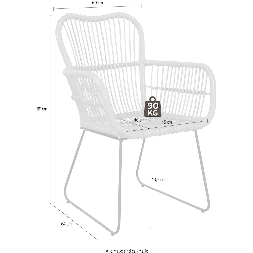 Home affaire Stuhl, (1 St.), Handgeflochten