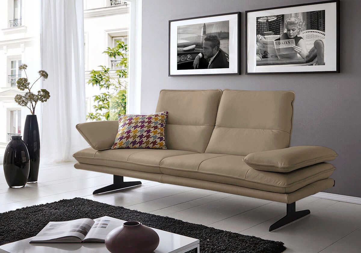 W.SCHILLIG 2-Sitzer "broadway, Designsofa mit tollem Sitzkomfort, Breite 216cm" Sitztiefenverstellung, Kopfteil- & Seitenteilverstellung, Breite 216cm