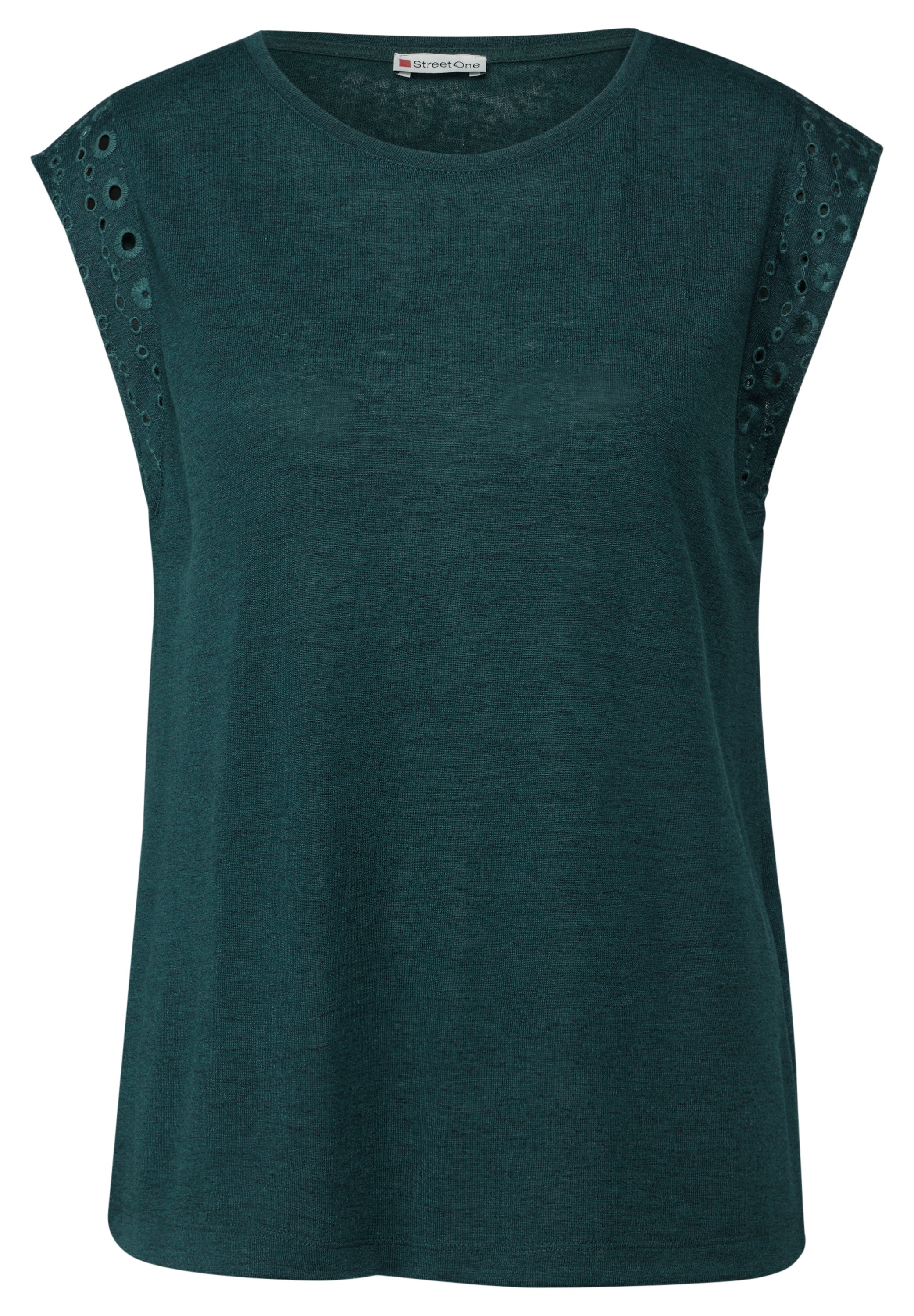 STREET ONE T-Shirt, in Melange Optik