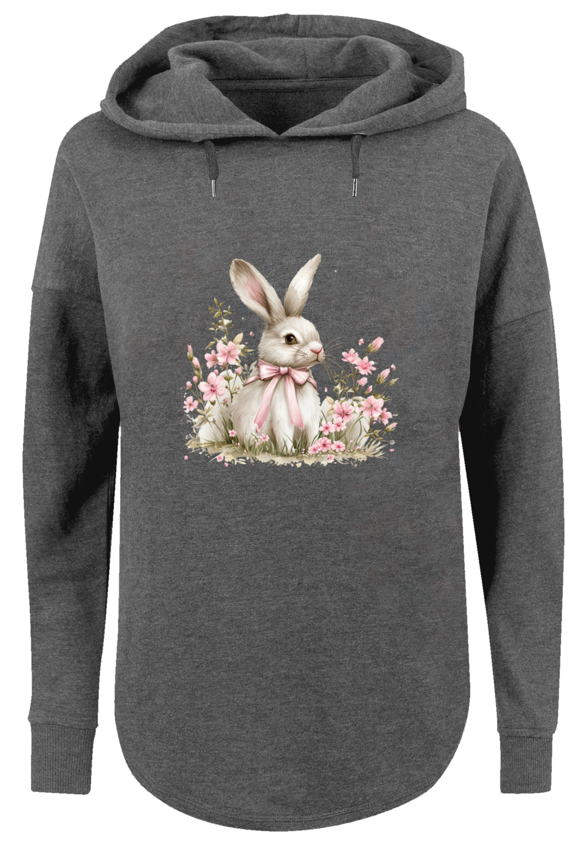F4NT4STIC Kapuzenpullover »Niedlicher Osterhase mit Blumen«, Premium Qualität