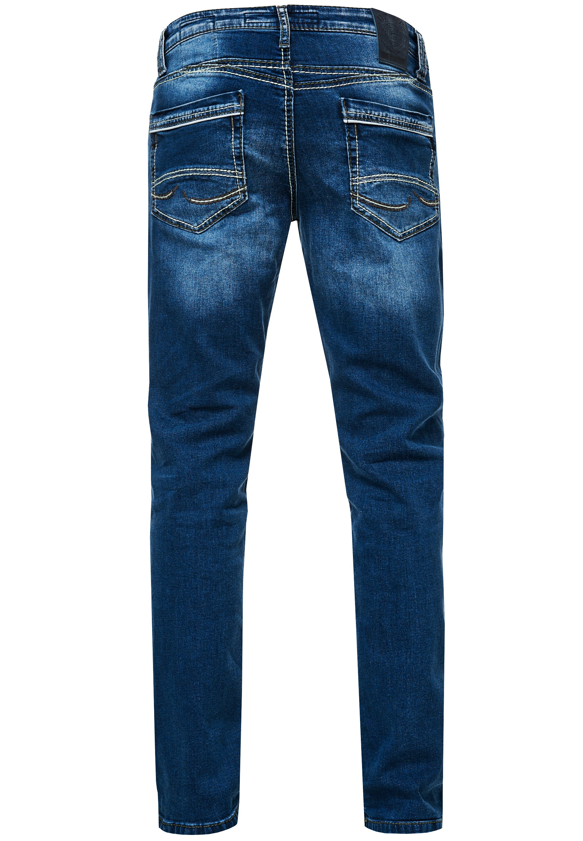 Rusty Neal Straight-Jeans mit trendigen Kontrastnähten GE8500