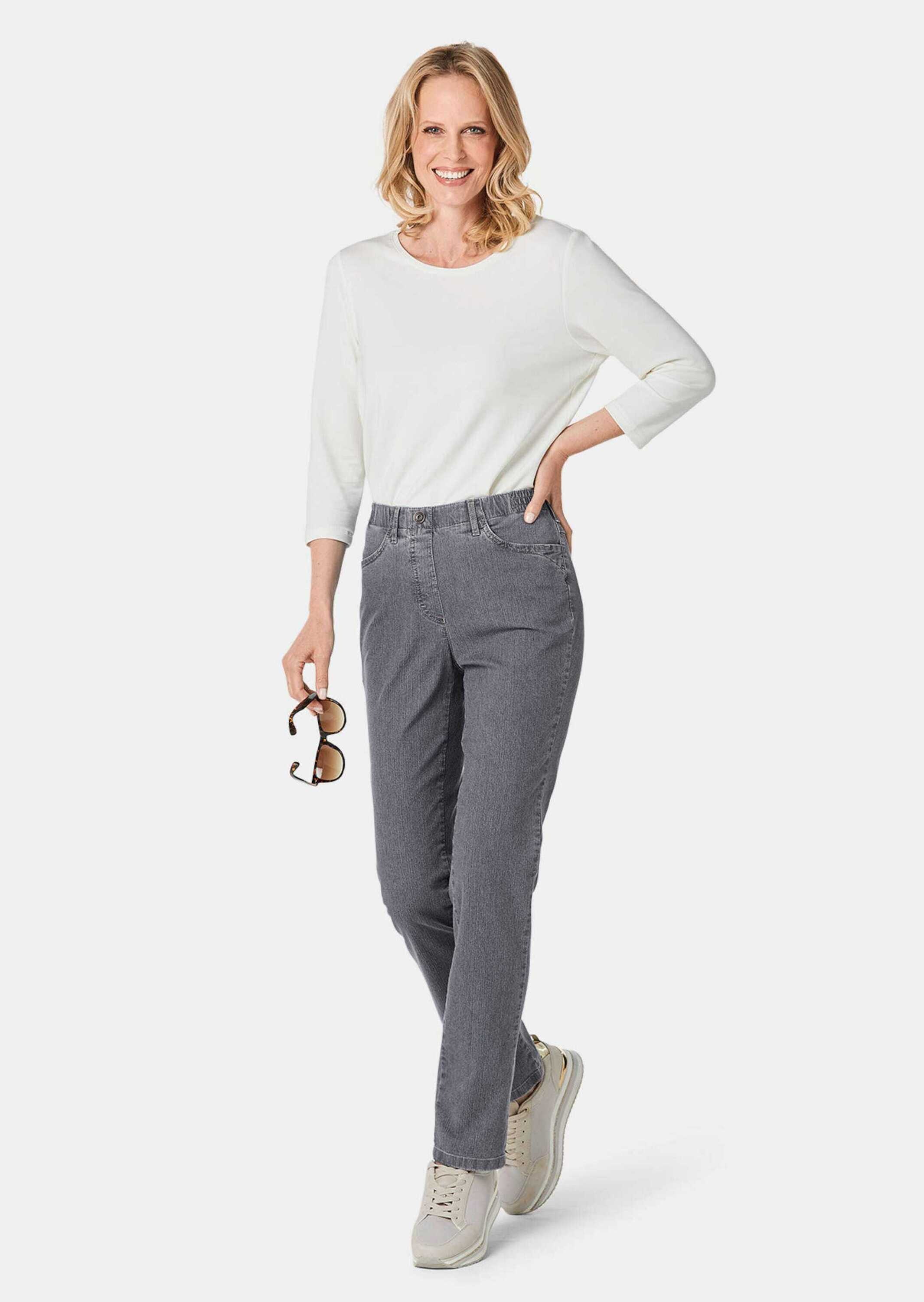GOLDNER Regular-fit-Jeans »Edel geschmückte Jeansschlupfhose MARTHA«