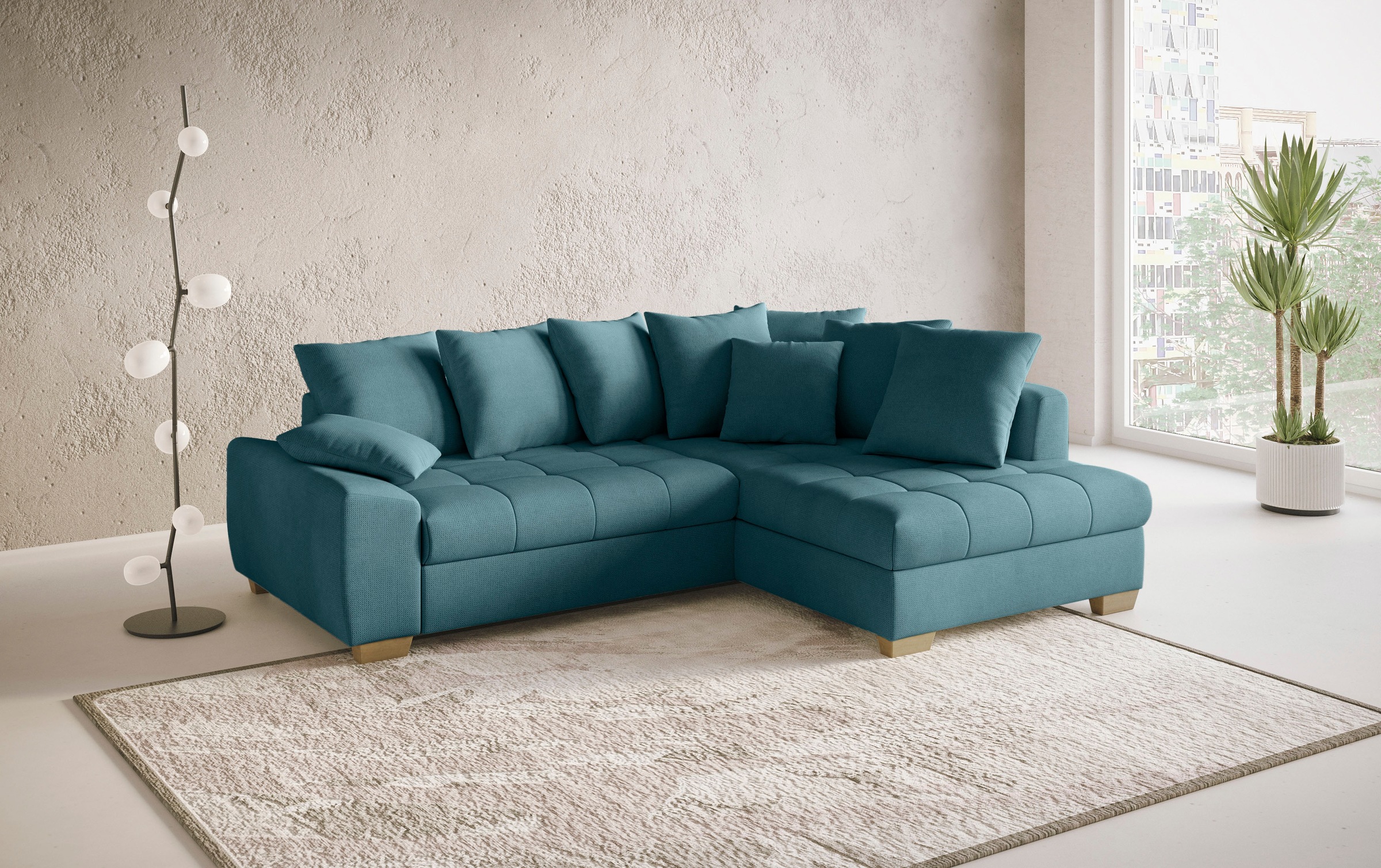 Mr. Couch Ecksofa »Nikita II, L-Form«, Wahlweise mit Kaltschaum, EasyBett, Bettkasten