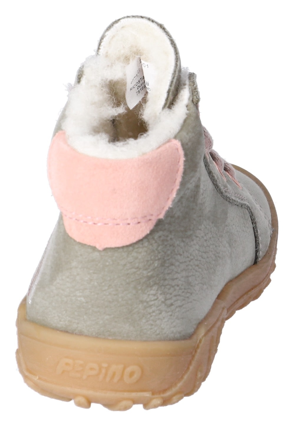 PEPINO by RICOSTA Lauflernschuh »Dusty WMS: weit«, Babystiefel, Winterschuh, Schnürstiefel mit wärmender Schurwolle