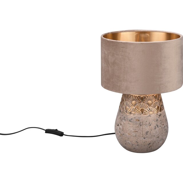 TRIO Leuchten Schreibtischlampe »Kiran«, 1 flammig-flammig, Keramik  Tischleuchte mit Samtschirm Schnurschalter exkl 1xE27 max 60W bestellen |  BAUR