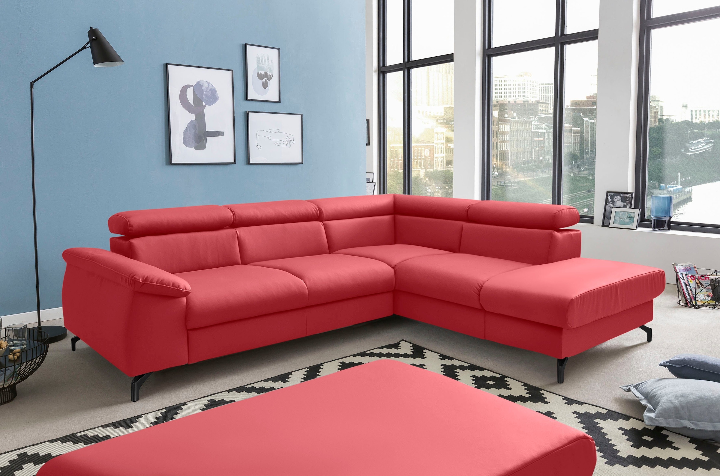 COTTA Polstergarnitur "Komaris L-Form", (Set), Set bestehend aus: Ecksofa m günstig online kaufen