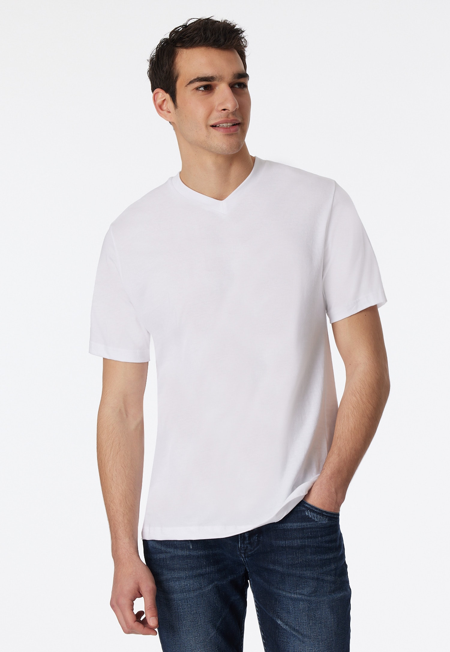 Schiesser V-Shirt »Essentials« 2er-Pack,  mit V-Ausschnitt