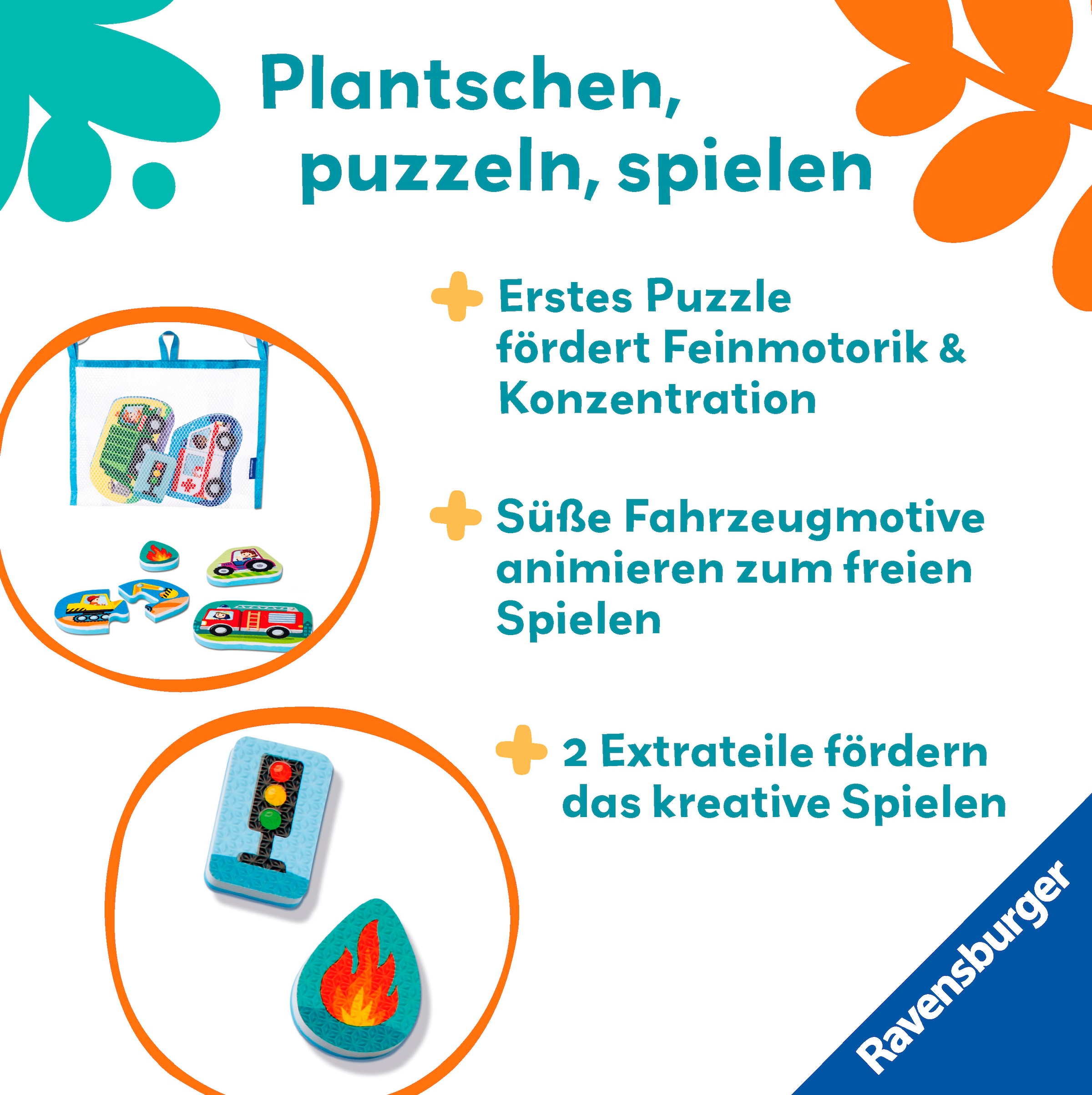 Ravensburger Badespielzeug »Play+ Mein erstes Bade-Puzzle: Fahrzeuge«