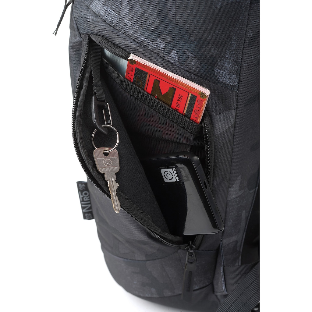 Marken Nitro NITRO Freizeitrucksack »Nikuro, Forged Camo«, mit Tablet und Laptopfach schwarz