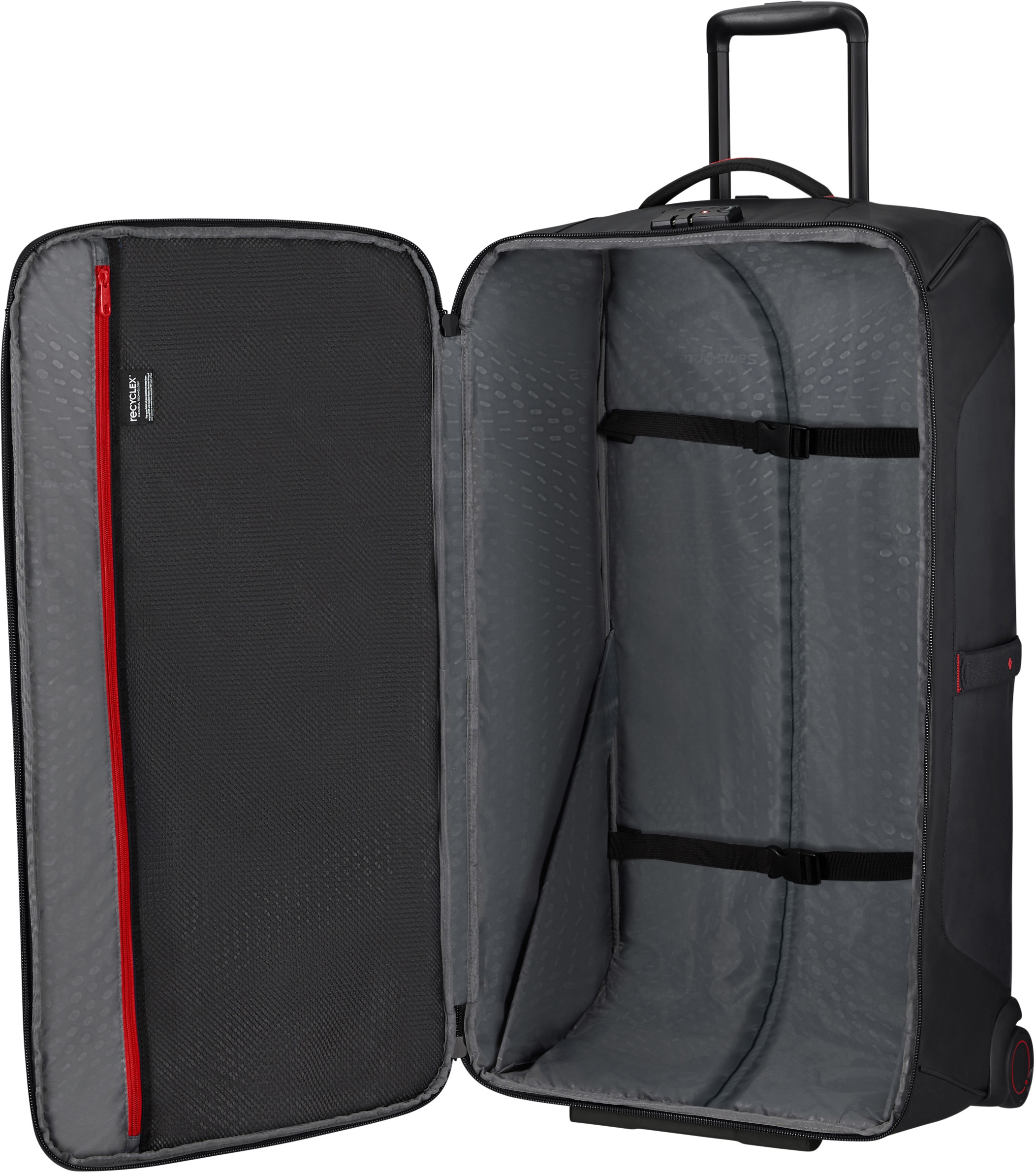 Samsonite Reisetasche »Ecodiver, 79 Black«, Rucksackfunktion; mit cm, und BAUR kaufen Trolley- aus recyceltem Material | teilweise