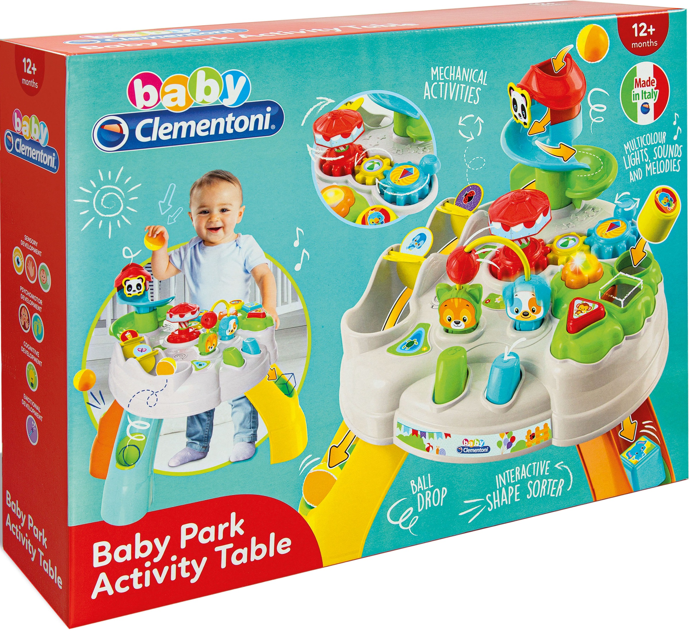 Clementoni Spieltisch Baby Clementoni Park Activity Table mit Licht und Sound Made in Europe