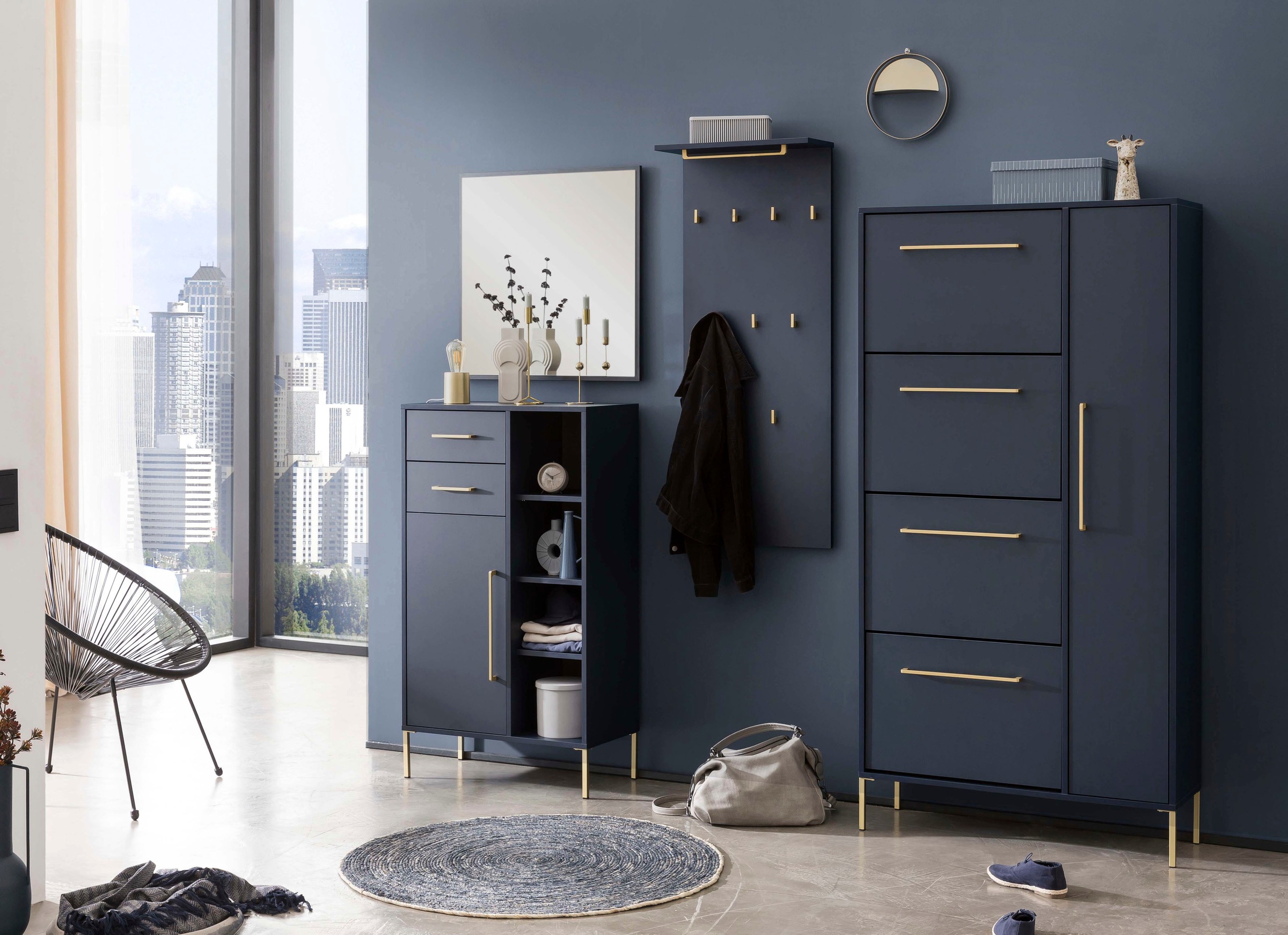 Schildmeyer Schuhschrank "Kent mit goldfarbenen Griffen" Breite 88,4 cm, ma günstig online kaufen