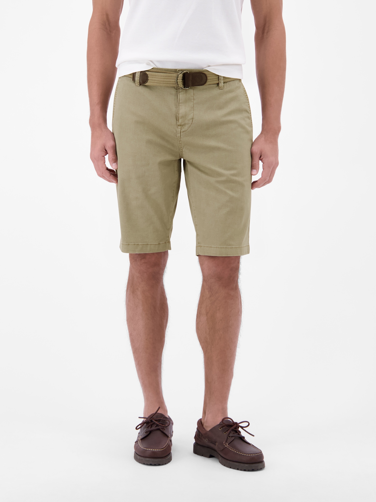 LERROS Chinoshorts "Bequeme Chino-Bermuda mit Gürtel und Minimalprint" Leic günstig online kaufen