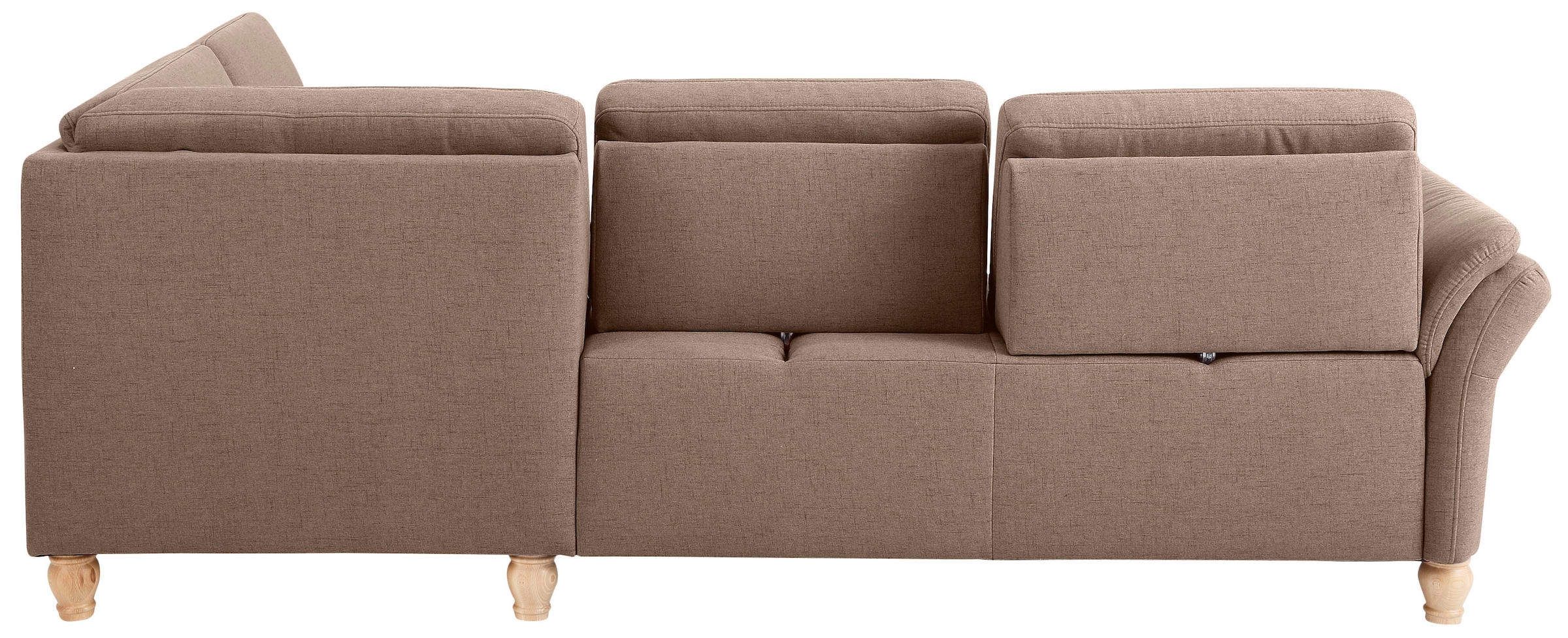 Home affaire Ecksofa »Palace L-Form«, incl. Sitztiefenverstellung, wahlweise mit Bettfunktion und Stauraum