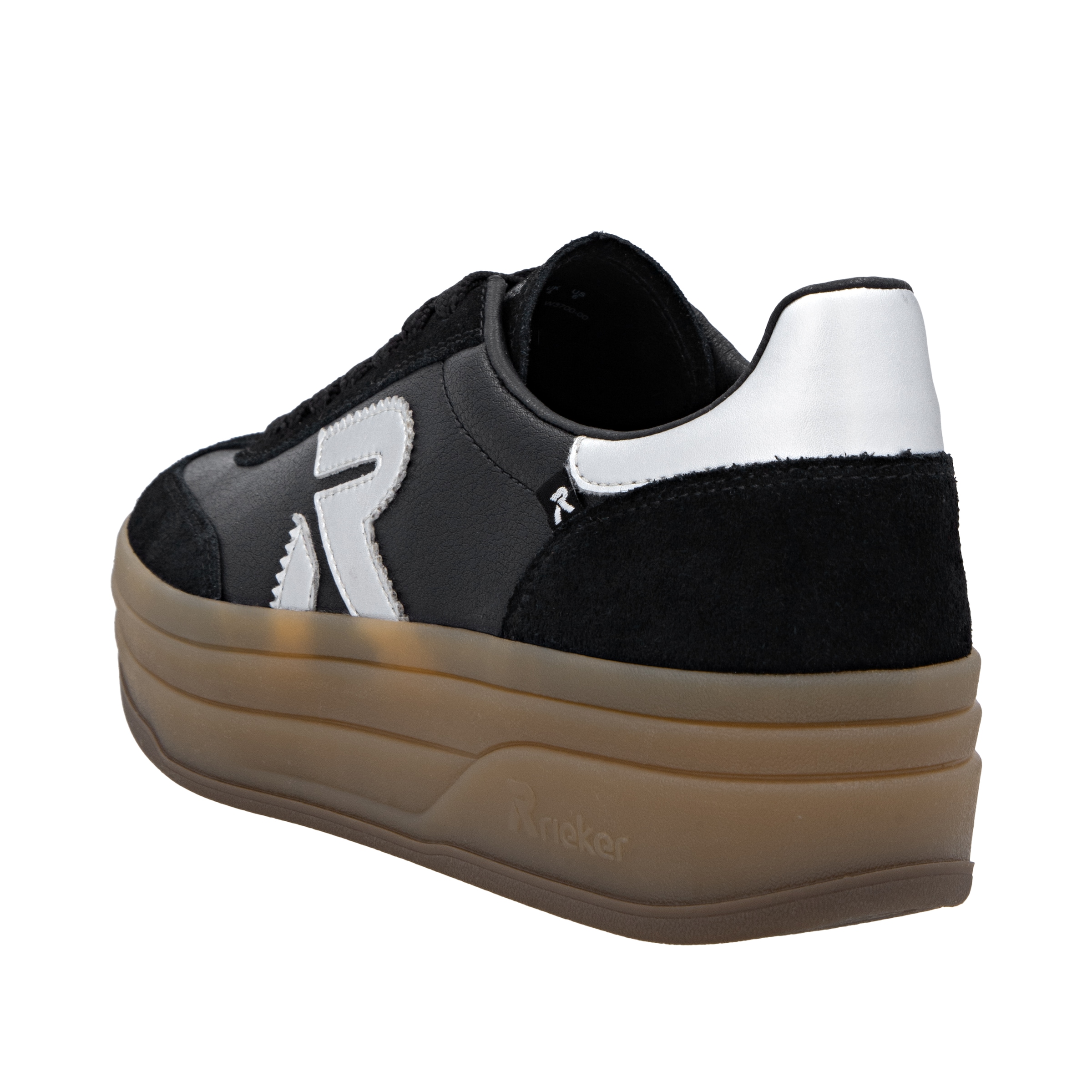 RIEKER Sport Plateausneaker »Swing2GO«, Retro-Sneaker, Schnürschuh, Halbschuh mit trendiger Plateausohle