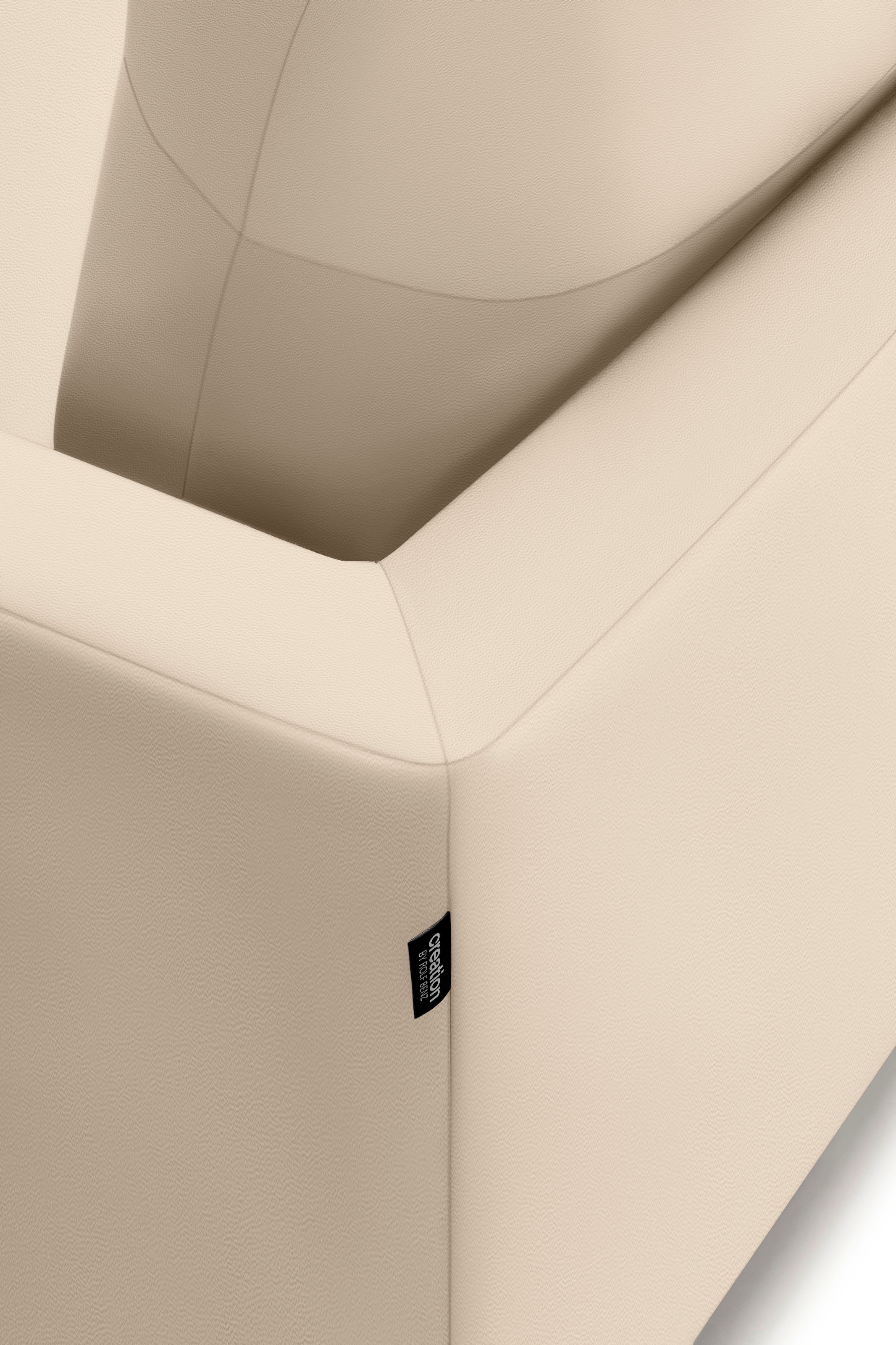 Creation BY ROLF BENZ Ecksofa »CR.414, Designecksofa, Polsterecke, L-Form«, wahlweise aus feinstem Rindsleder oder hochwertigem Chenille